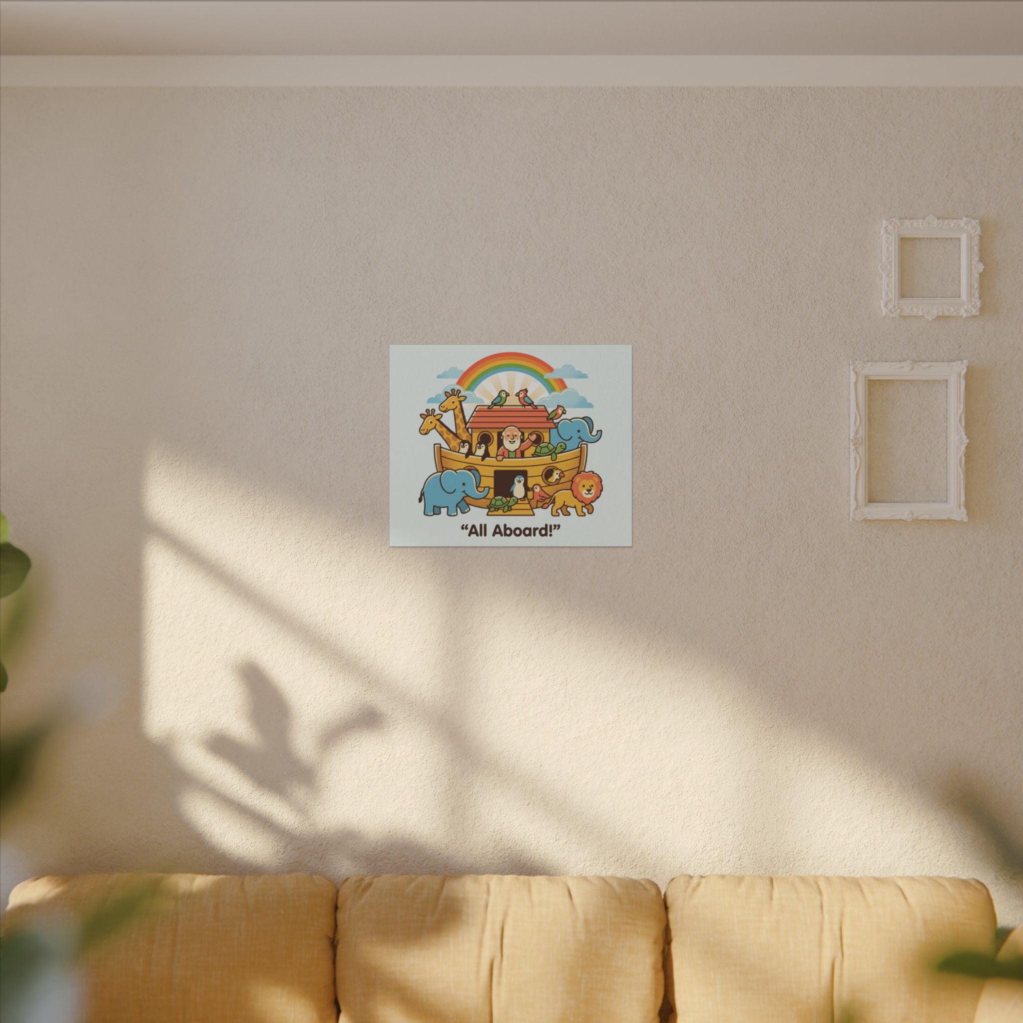 Noah's Ark Animals Matte Canvas | Stretched Wall Art, Kids Nursery Decor
