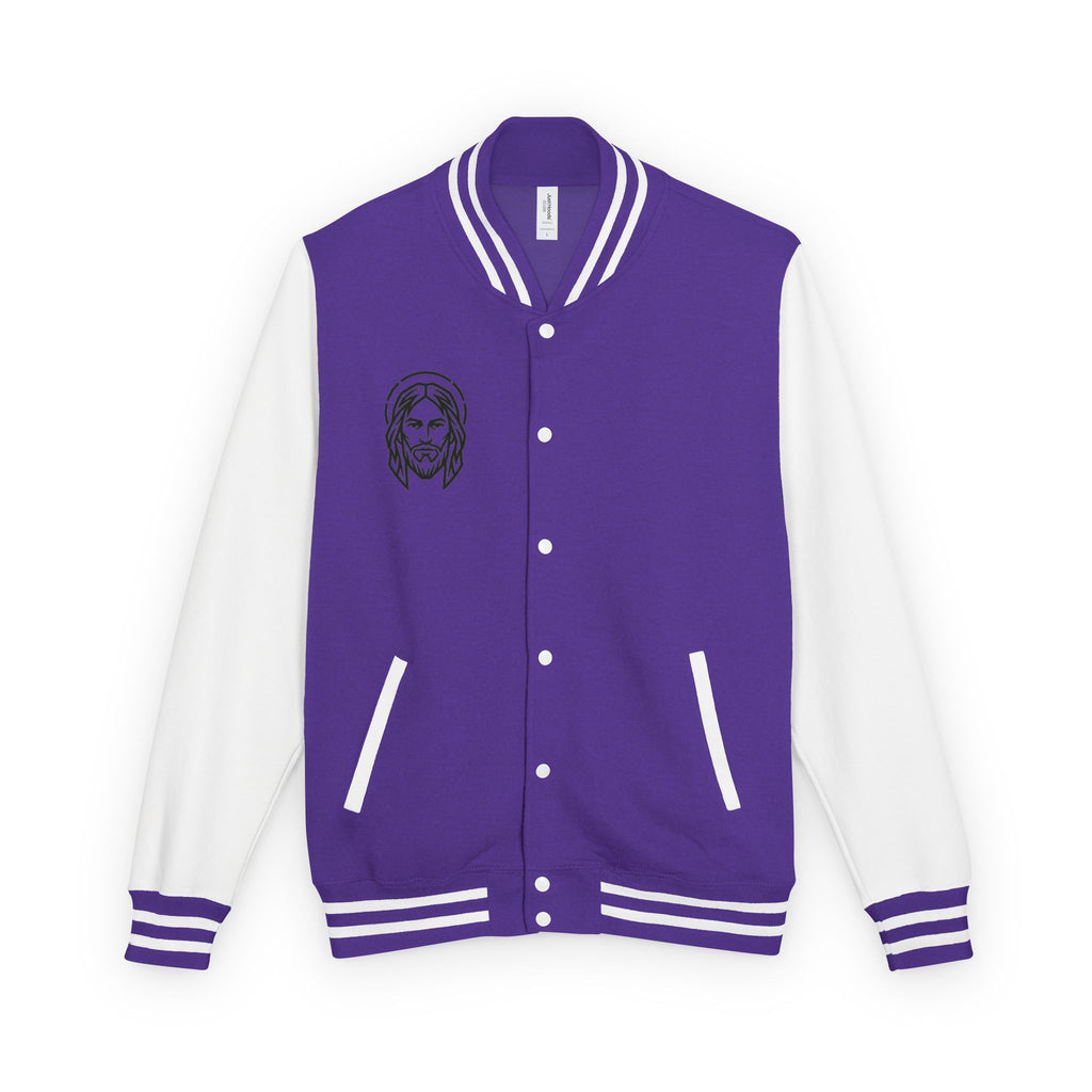 Christ Emblem Letterman Jacket | Red White Varsity