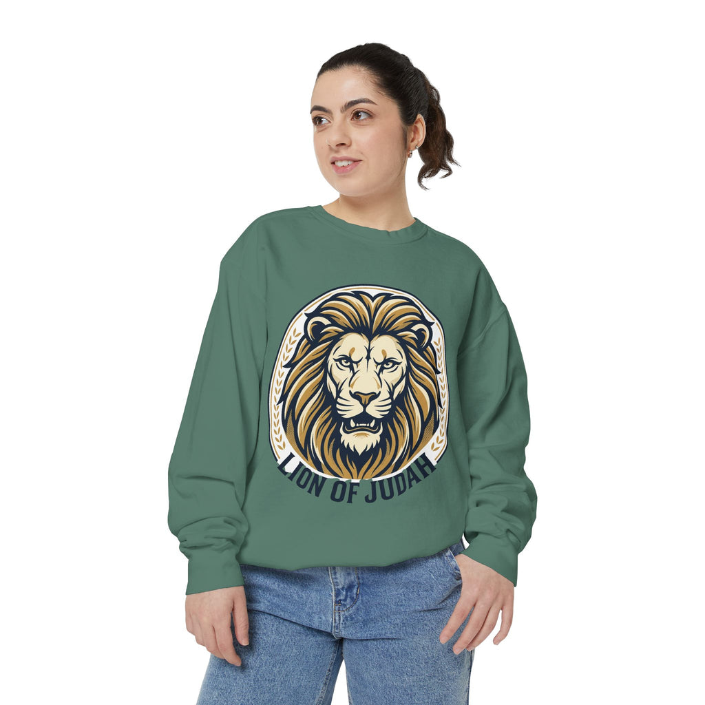Lion of Judah Sweatshirt — Religious Lion Graphic Crewneck