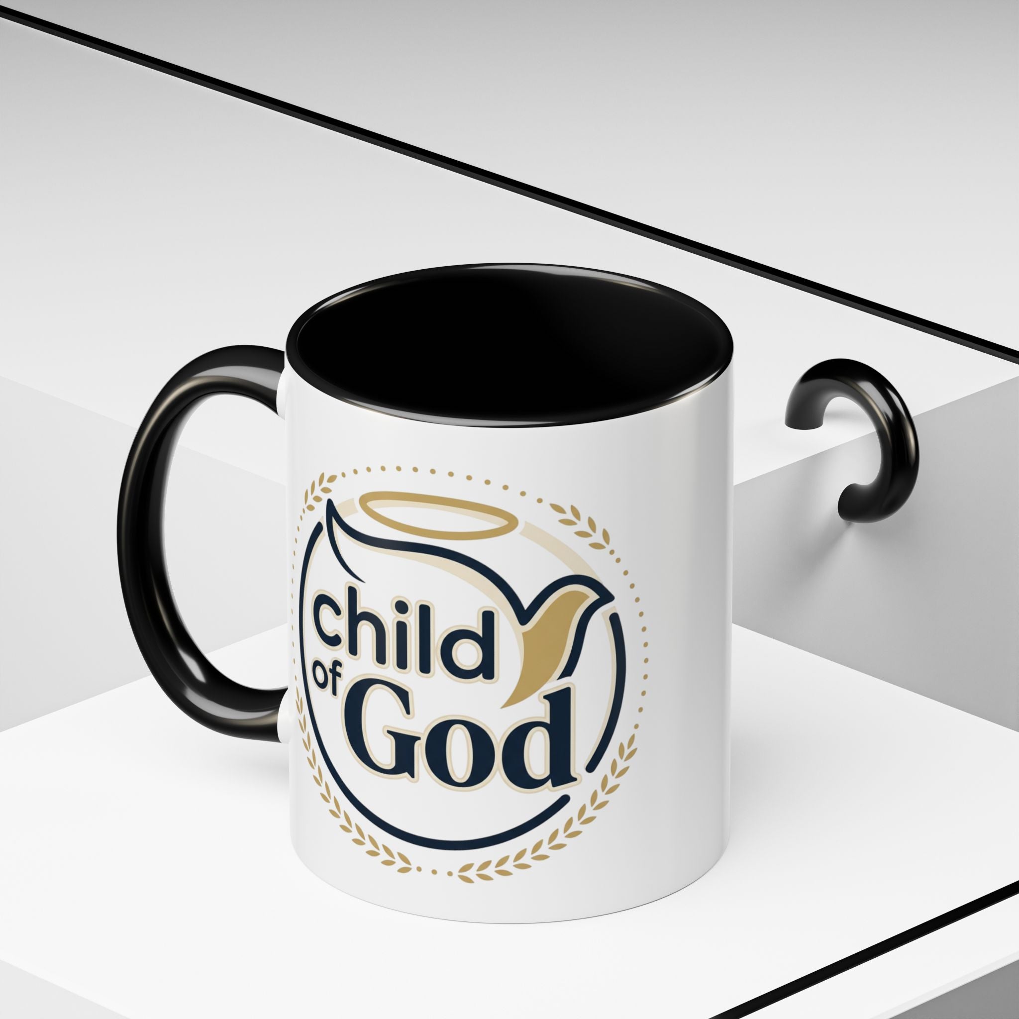 Child of God Accent Coffee Mug — 11/15 oz Christian Faith Ceramic Mug