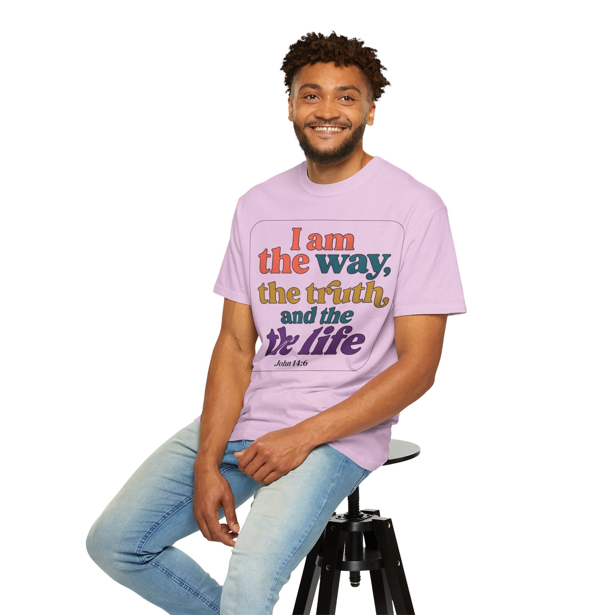 Christian T-Shirt — "I Am the Way, the Truth, and the Life" Retro Scripture Tee (John 14:6)