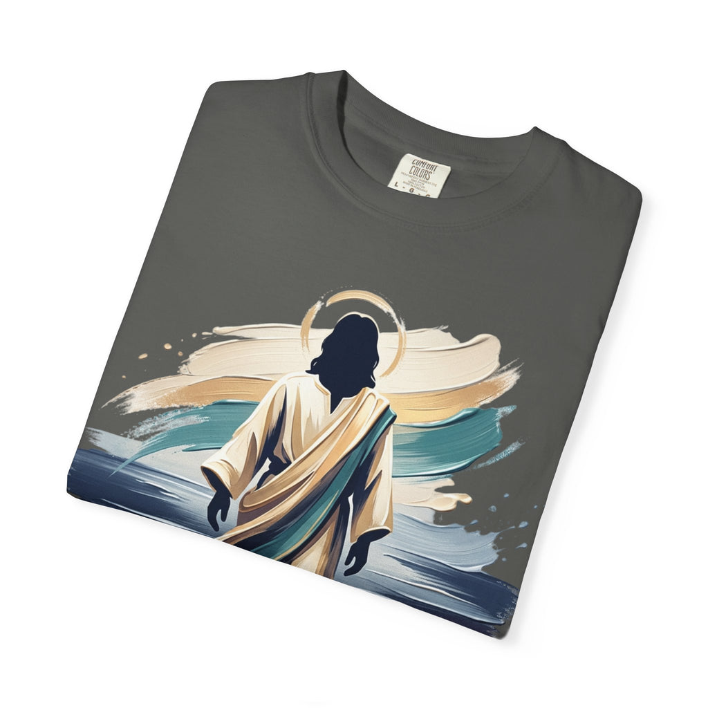 Jesus Walking on Water T-Shirt — Inspirational Christian Faith Tee