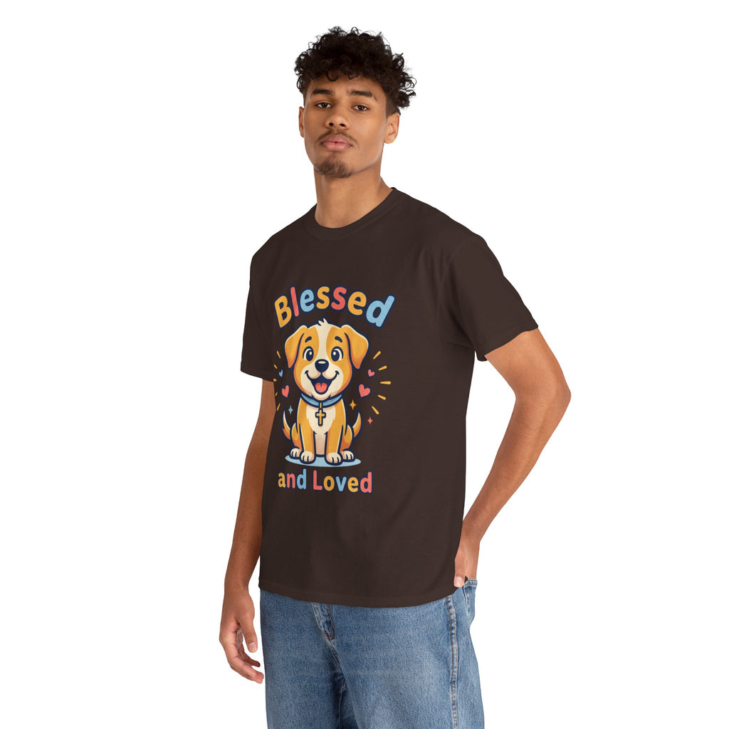 Blessed and Loved Puppy T-Shirt — Cute Dog Graphic Tee for Pet Lovers