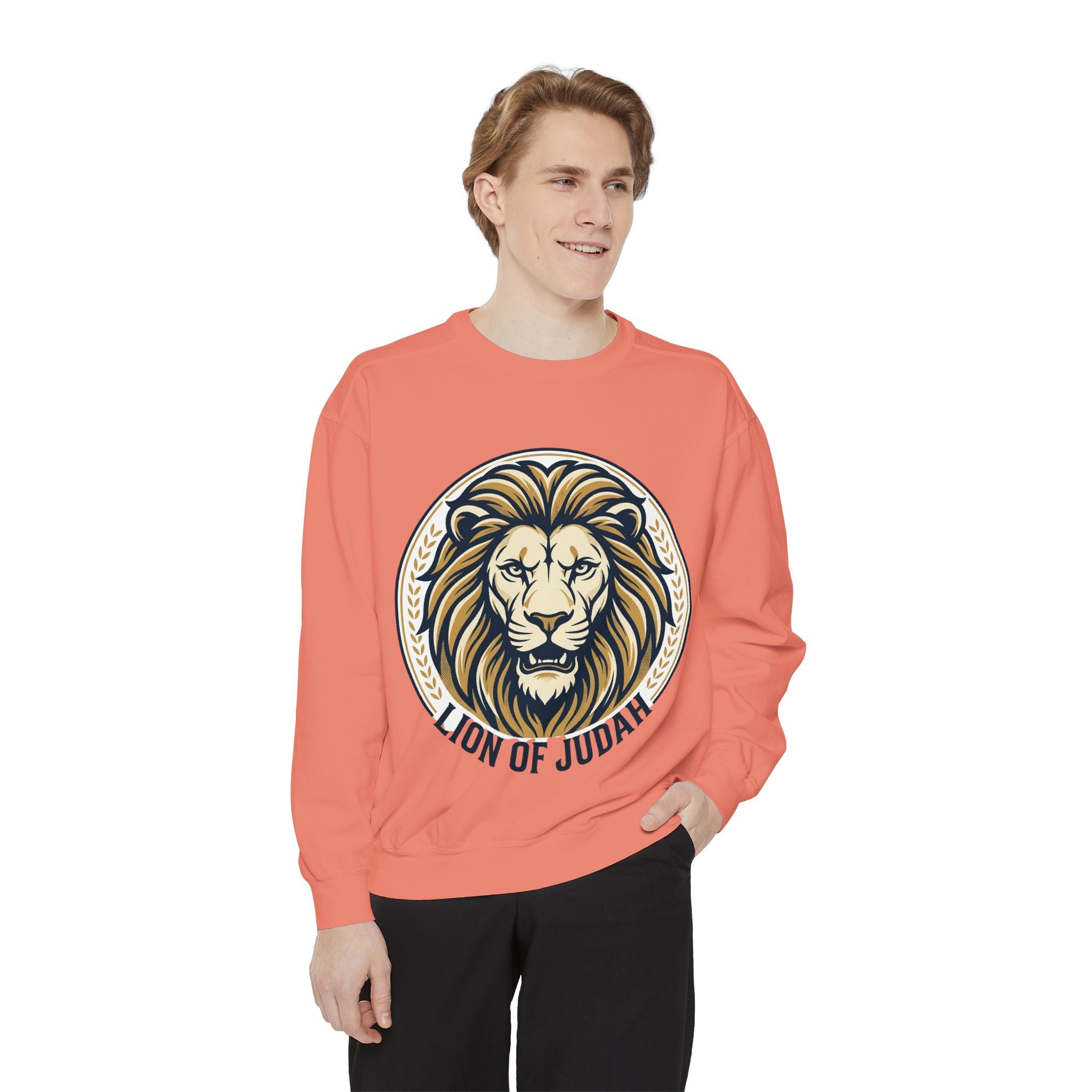 Lion of Judah Sweatshirt — Religious Lion Graphic Crewneck