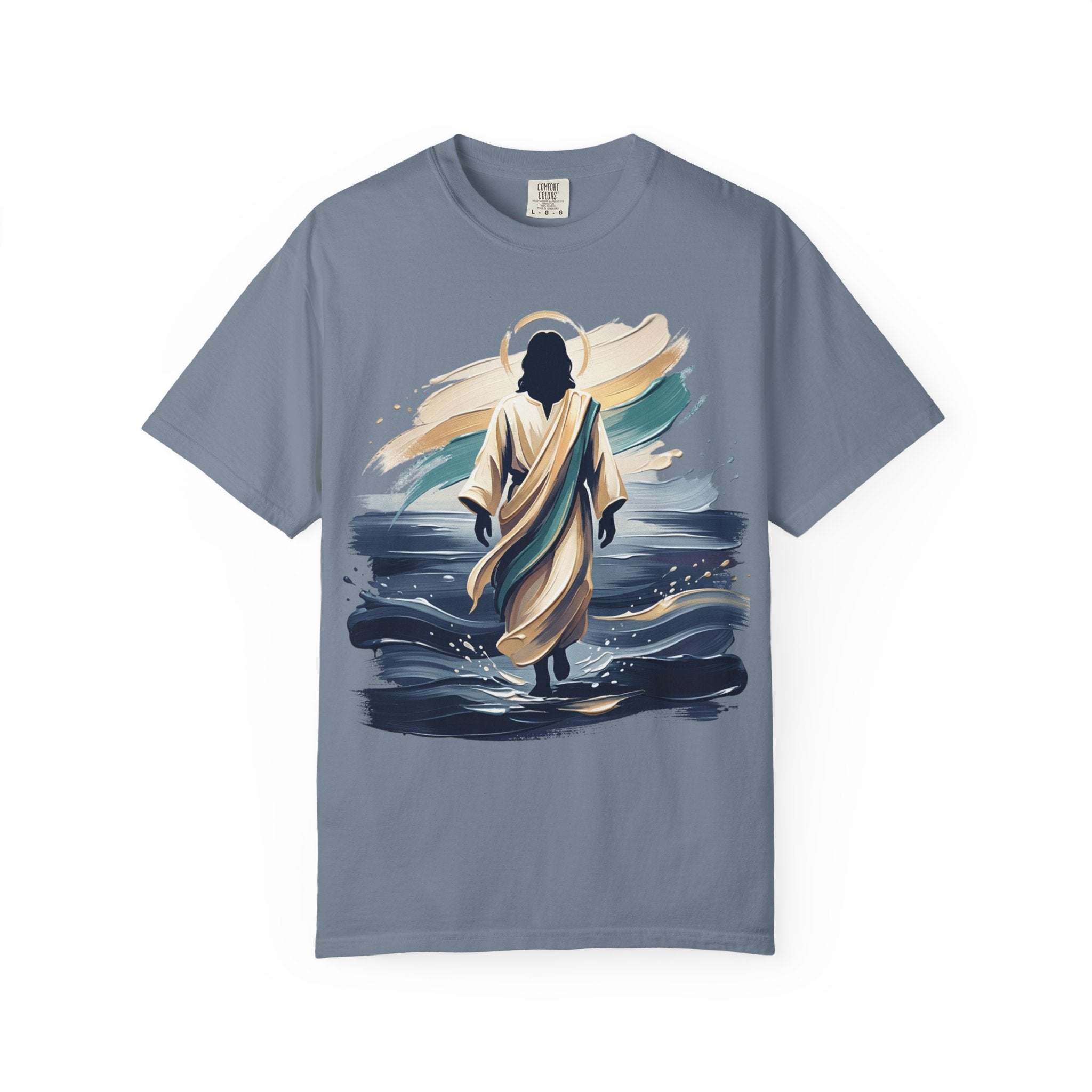 Jesus Walking on Water T-Shirt — Inspirational Christian Faith Tee
