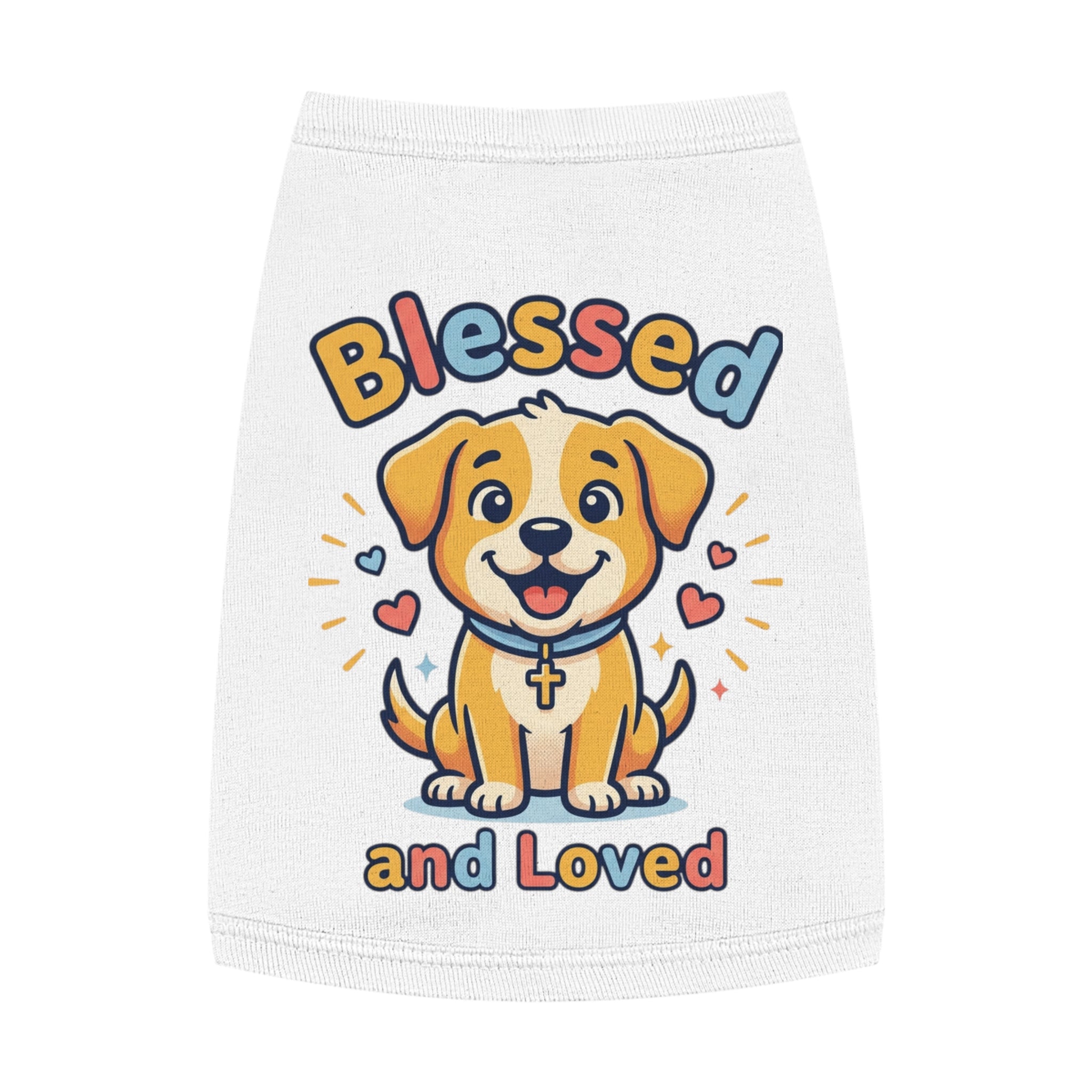 Blessed and Loved Pet Tank Top — Cute Dog Faith Graphic
