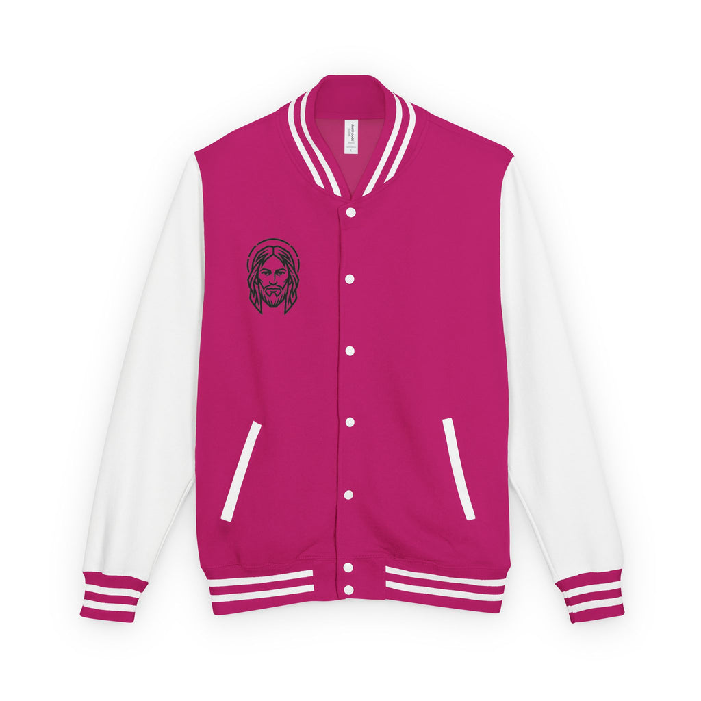 Christ Emblem Letterman Jacket | Red White Varsity