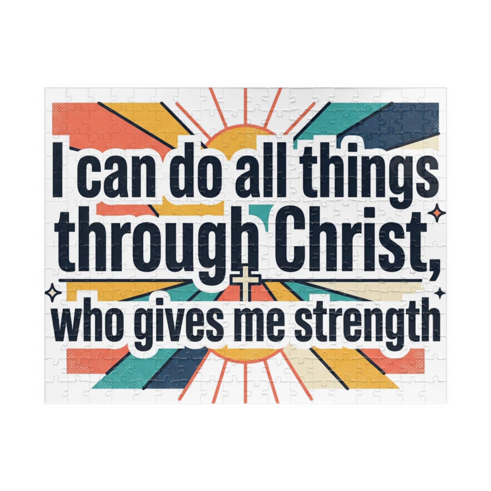 Christian Inspirational Puzzle - "I Can Do All Things Through Christ" Motivational Jigsaw