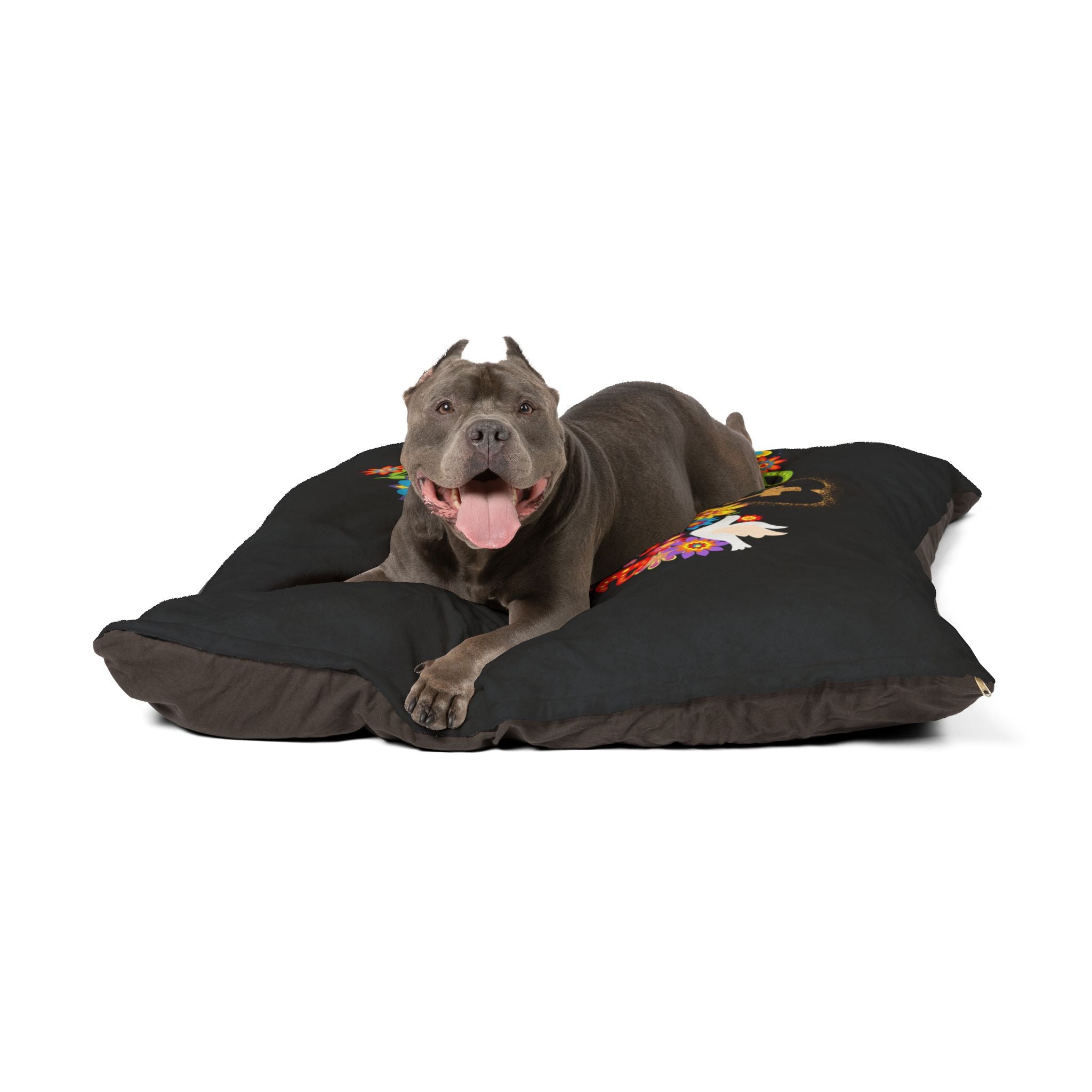 Peace & Love Floral Heart Pet Bed