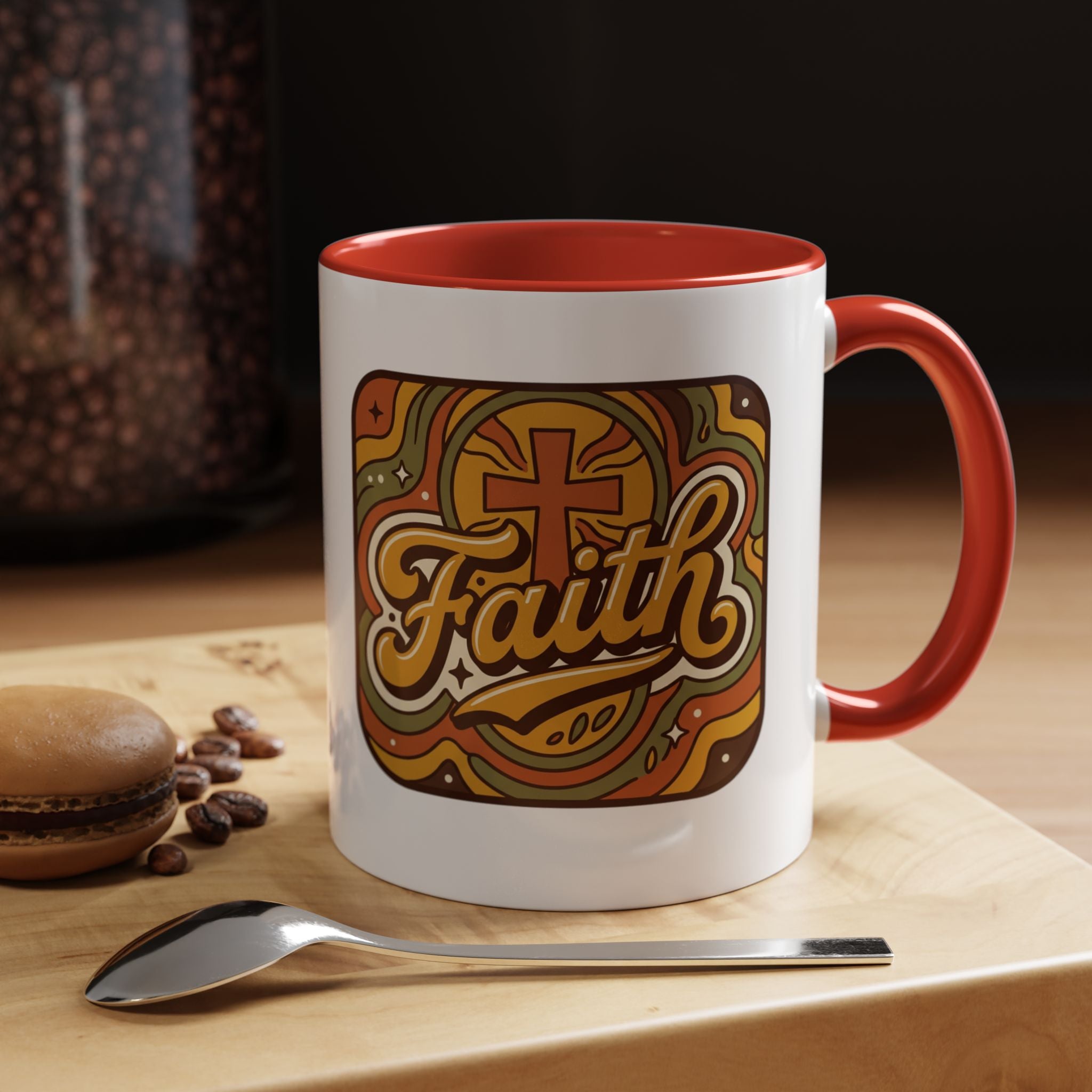Faith Retro Script Mug | Accent Coffee Mug