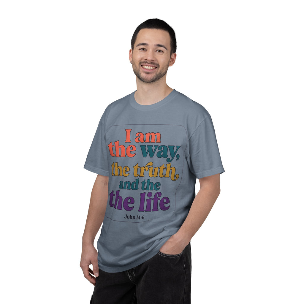 Christian T-Shirt — "I Am the Way, the Truth, and the Life" Retro Scripture Tee (John 14:6)