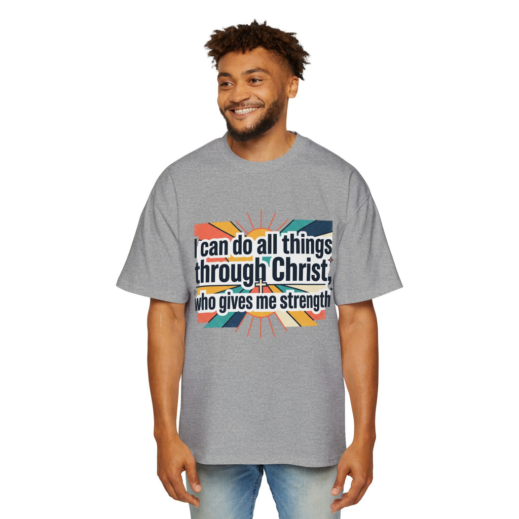 I can do all things through Christ who gives me strength T-Shirt | Grunge Christian Tee