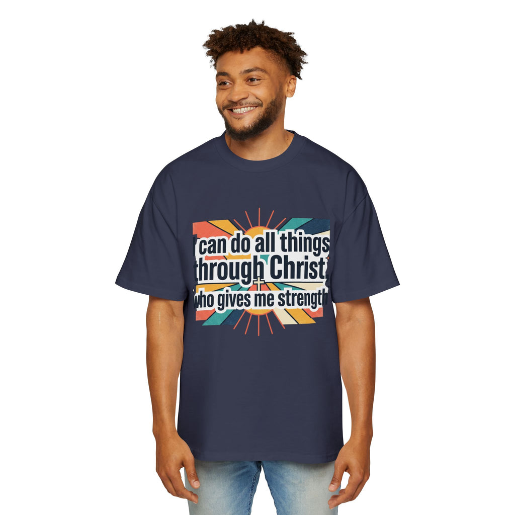 I can do all things through Christ who gives me strength T-Shirt | Grunge Christian Tee