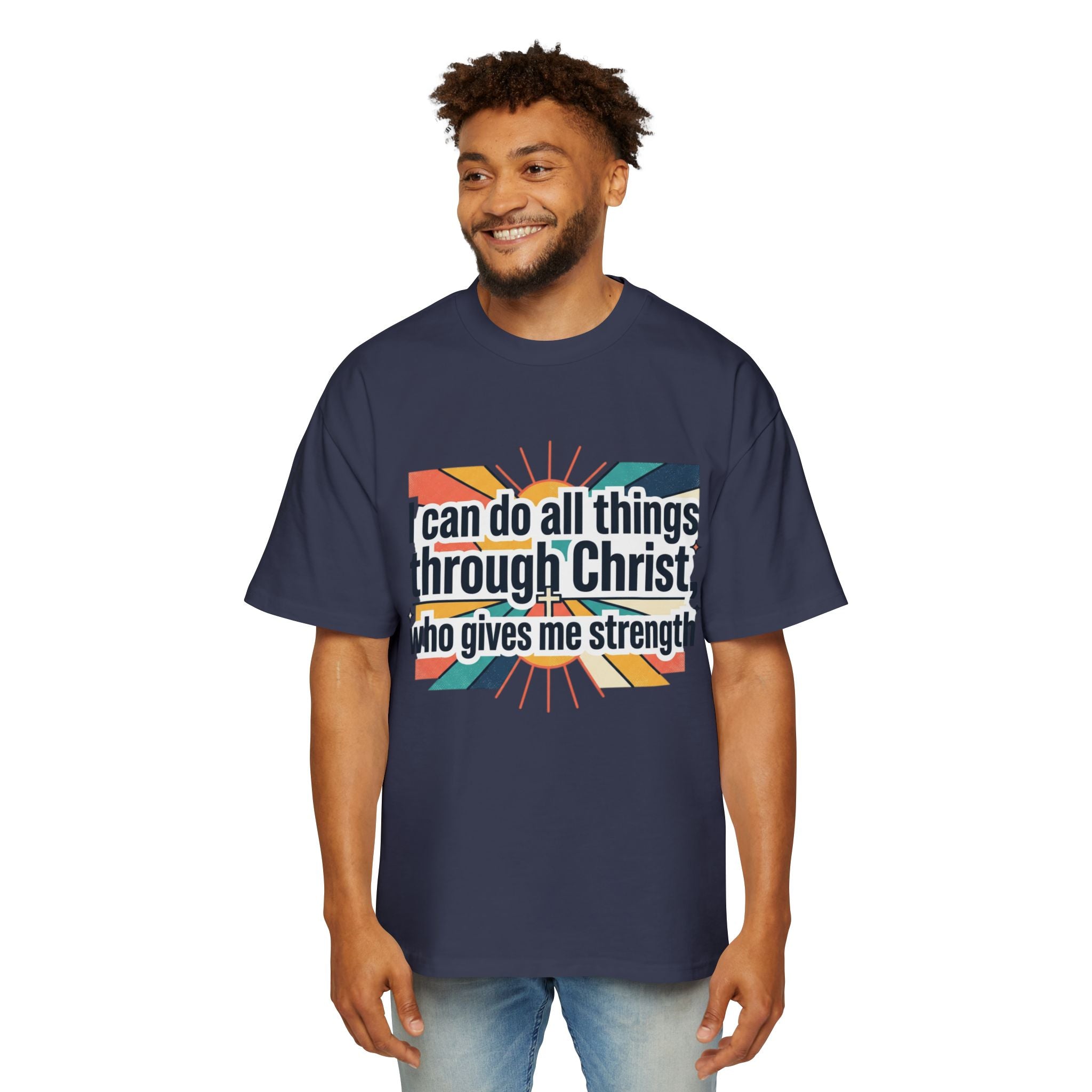 I can do all things through Christ who gives me strength T-Shirt | Grunge Christian Tee