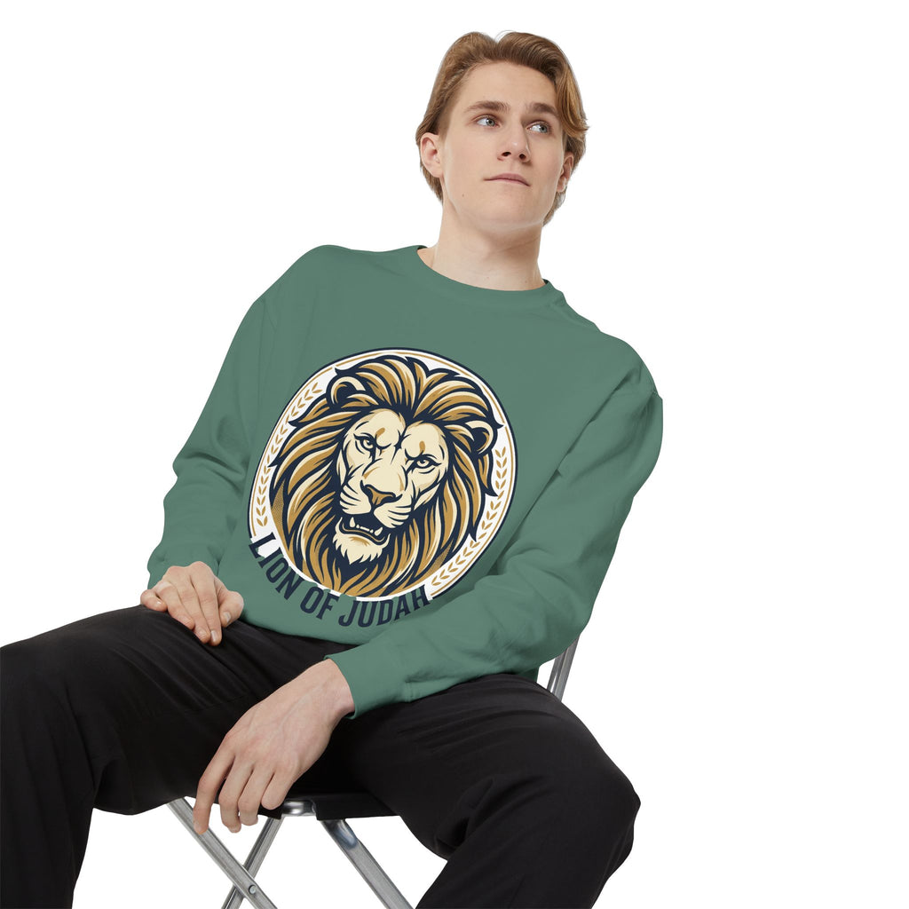 Lion of Judah Sweatshirt — Religious Lion Graphic Crewneck
