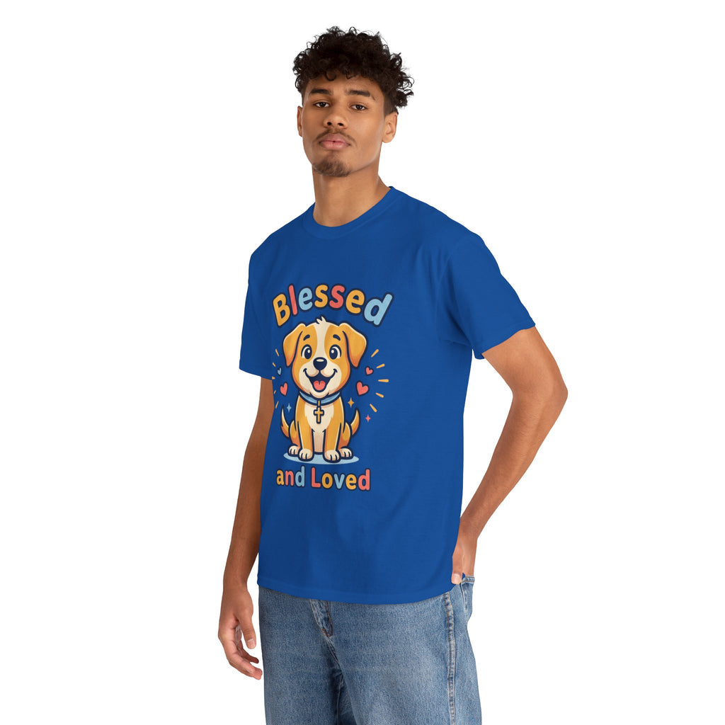 Blessed and Loved Puppy T-Shirt — Cute Dog Graphic Tee for Pet Lovers