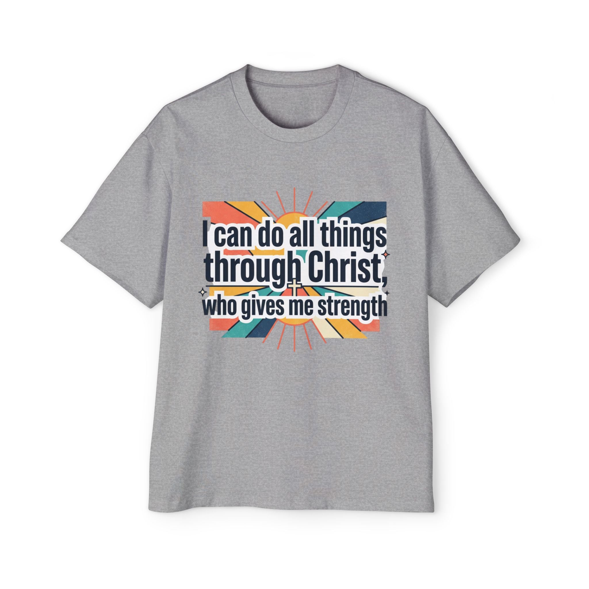 I can do all things through Christ who gives me strength T-Shirt | Grunge Christian Tee