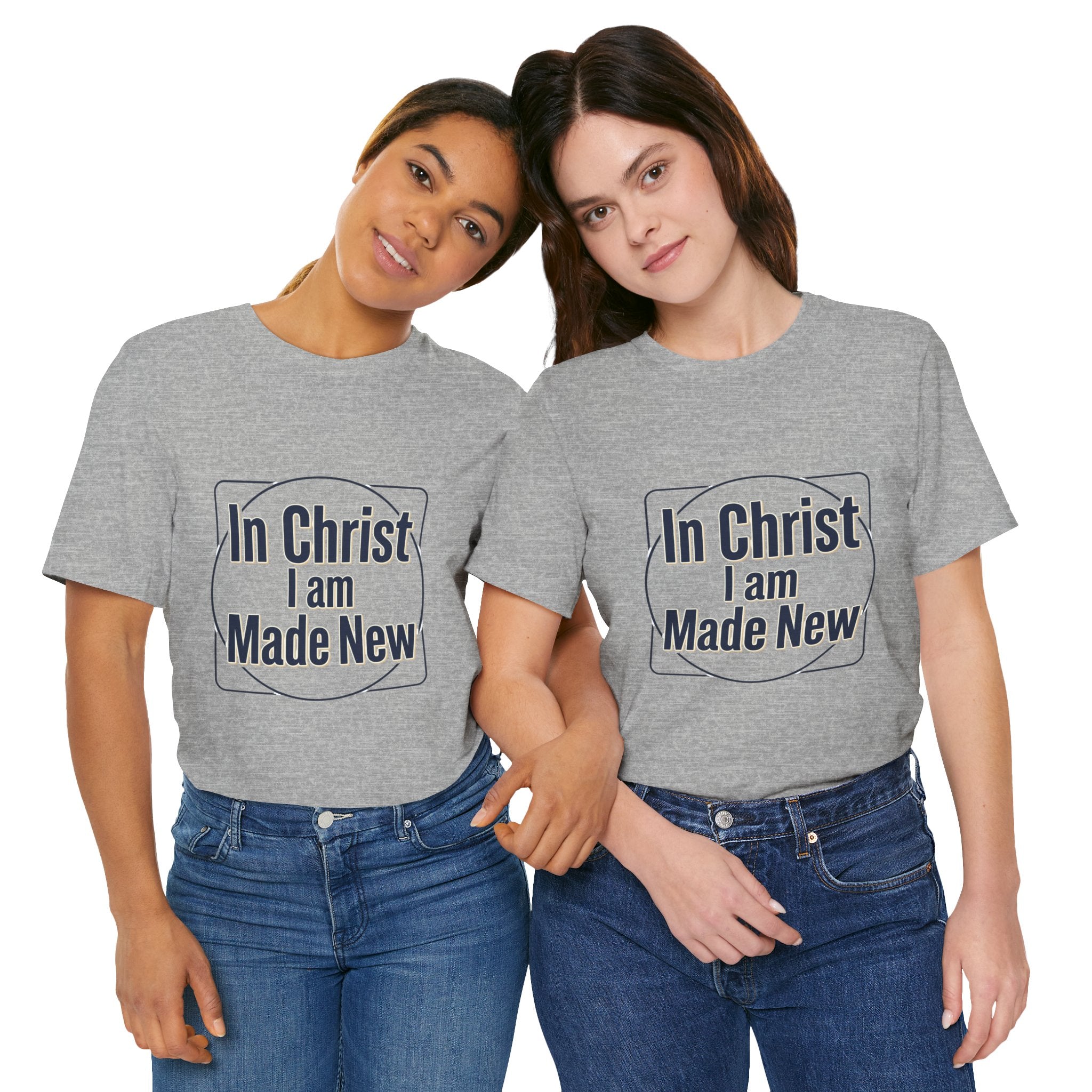 In Christ I Am Made New Tee | Christian encouragement, pastel retro