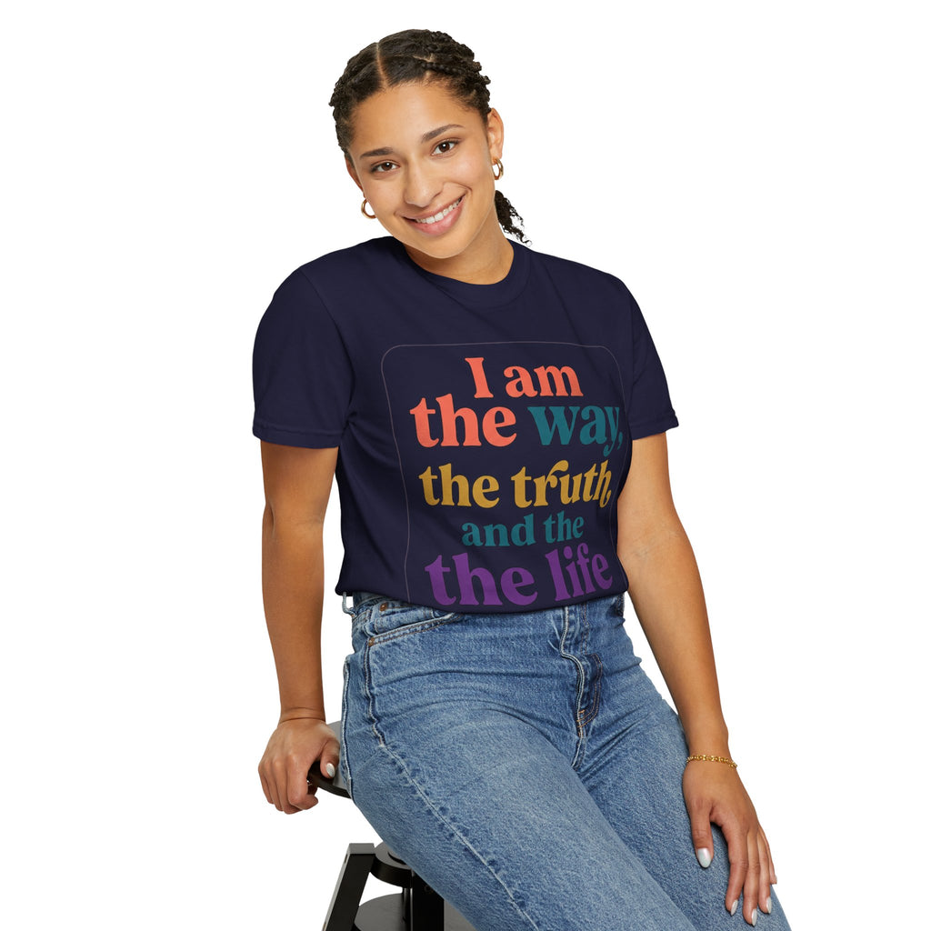 Christian T-Shirt — "I Am the Way, the Truth, and the Life" Retro Scripture Tee (John 14:6)