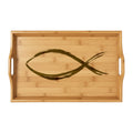 Ichthys Fish Engraving Serving Tray | Bamboo Religious Tray