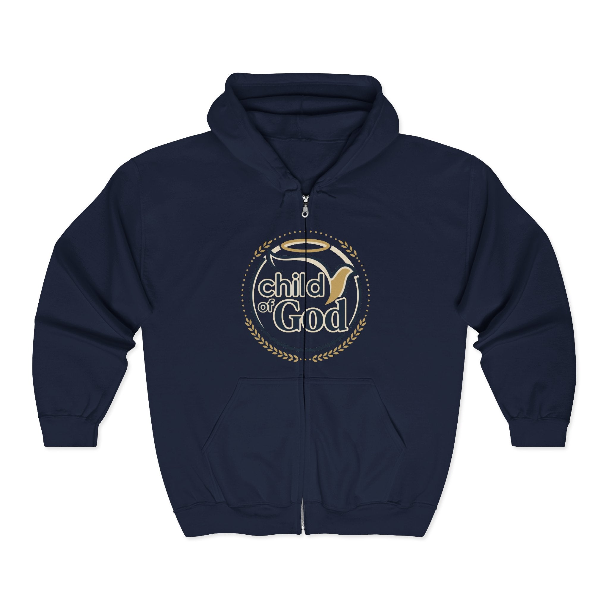 Child of God Hoodie — Religious Faith Unisex Zip-Up Sweatshirt