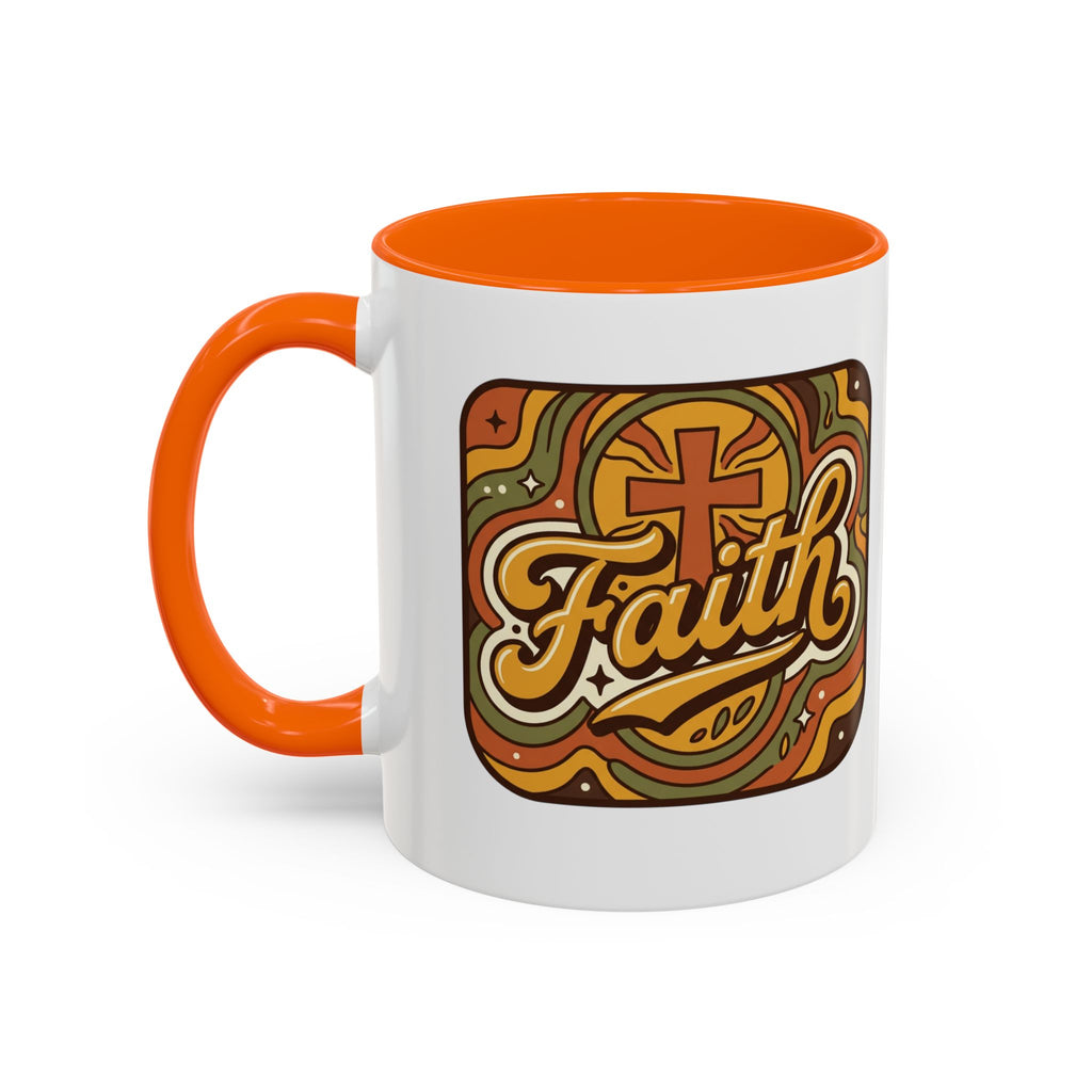 Faith Retro Script Mug | Accent Coffee Mug