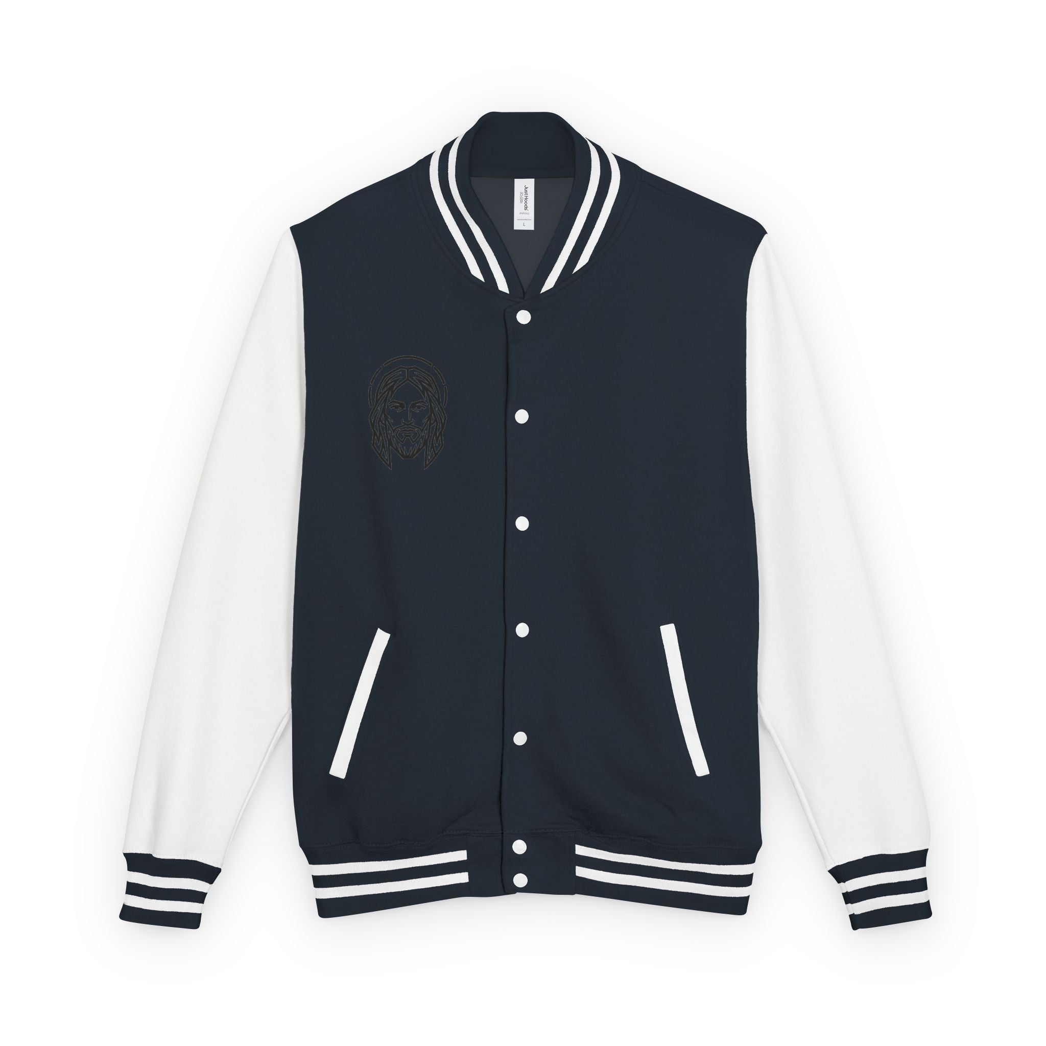 Christ Emblem Letterman Jacket | Red White Varsity