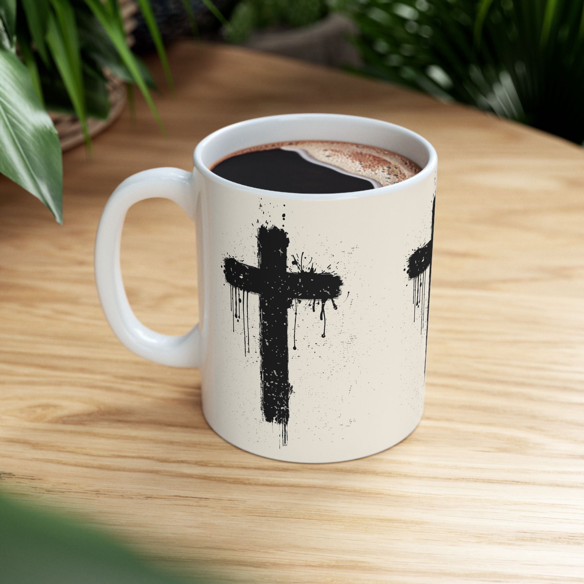 Cross Ceramic Mug, (11oz, 15oz)