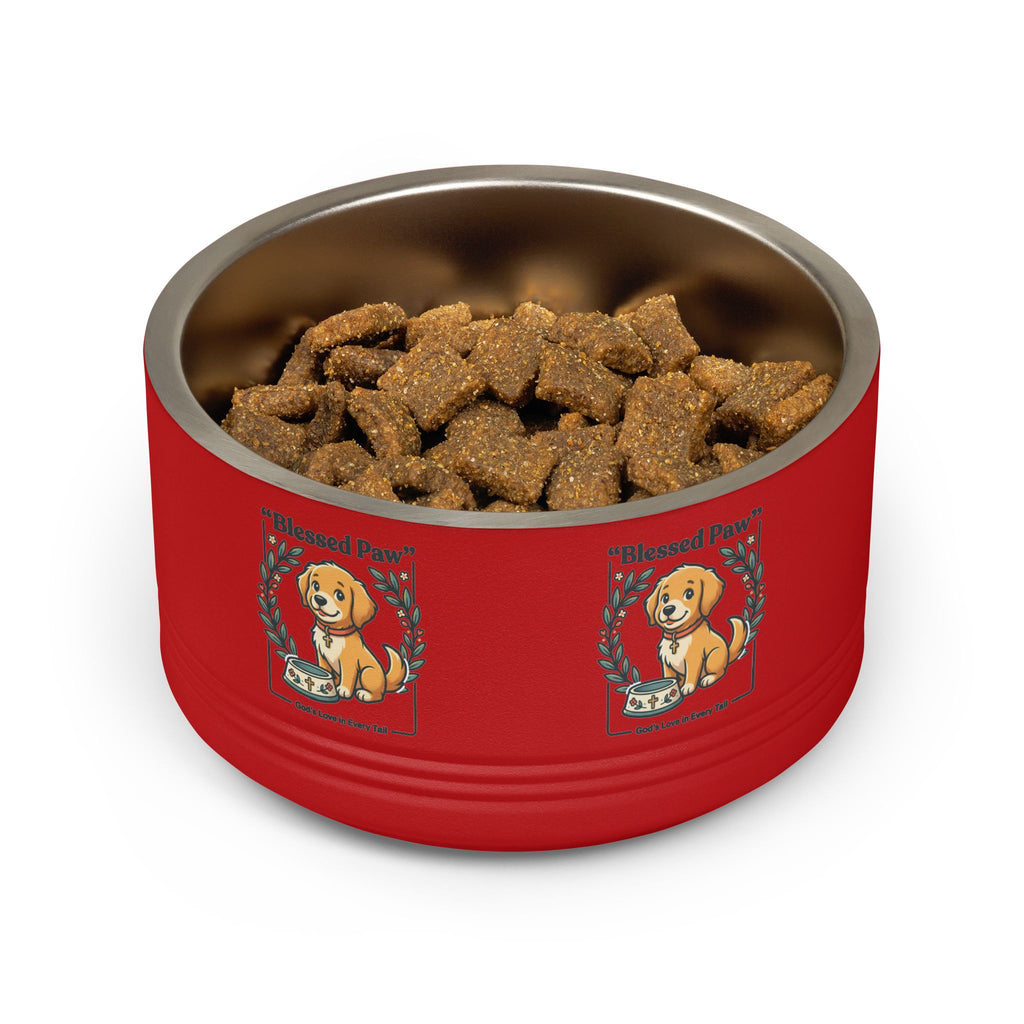 Dog Feeding Bowl — 18oz Stainless Pet Bowl with Cute Puppy Design