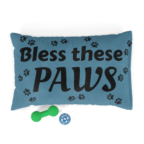 Bless these Paws Pet Bed — "Faithful friend, bless these Paws bed" Paw-Print Dog Bed