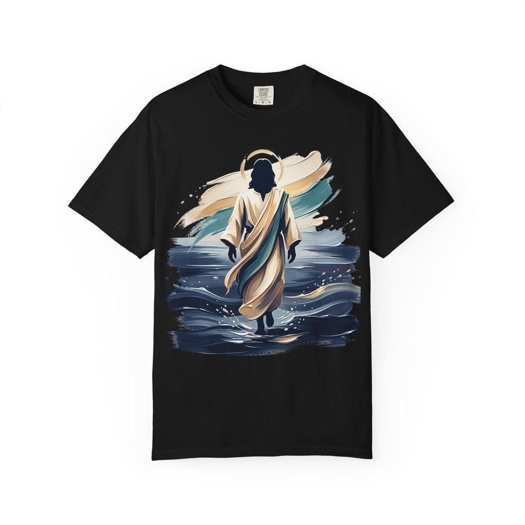 Jesus Walking on Water T-Shirt — Inspirational Christian Faith Tee
