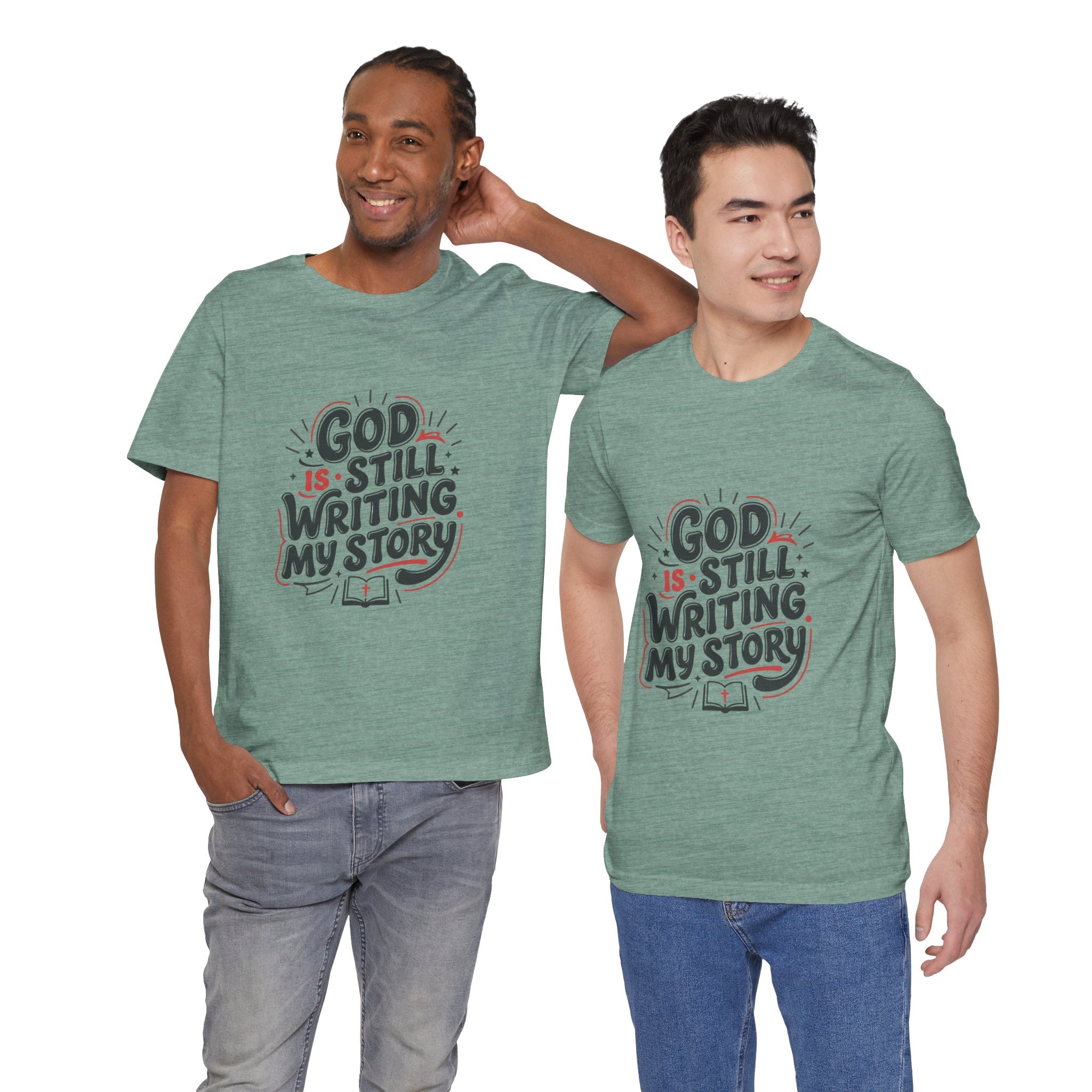 God Is Still Writing My Story T-Shirt | Christian encouragement, pastel groovy scripture