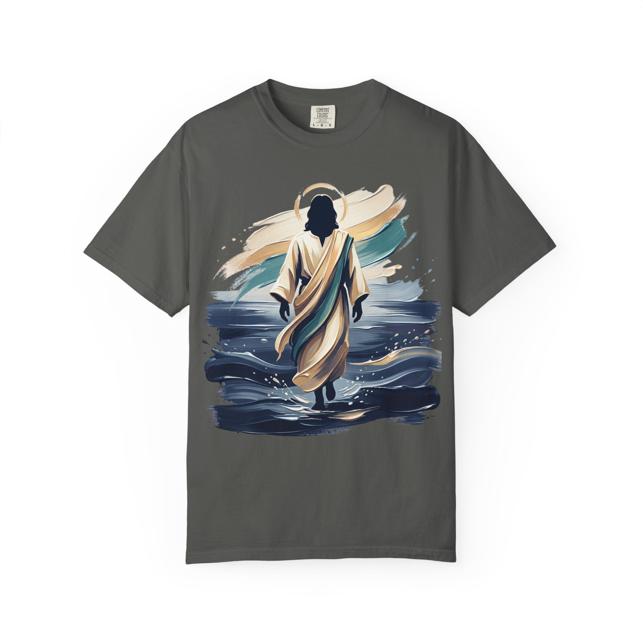Jesus Walking on Water T-Shirt — Inspirational Christian Faith Tee