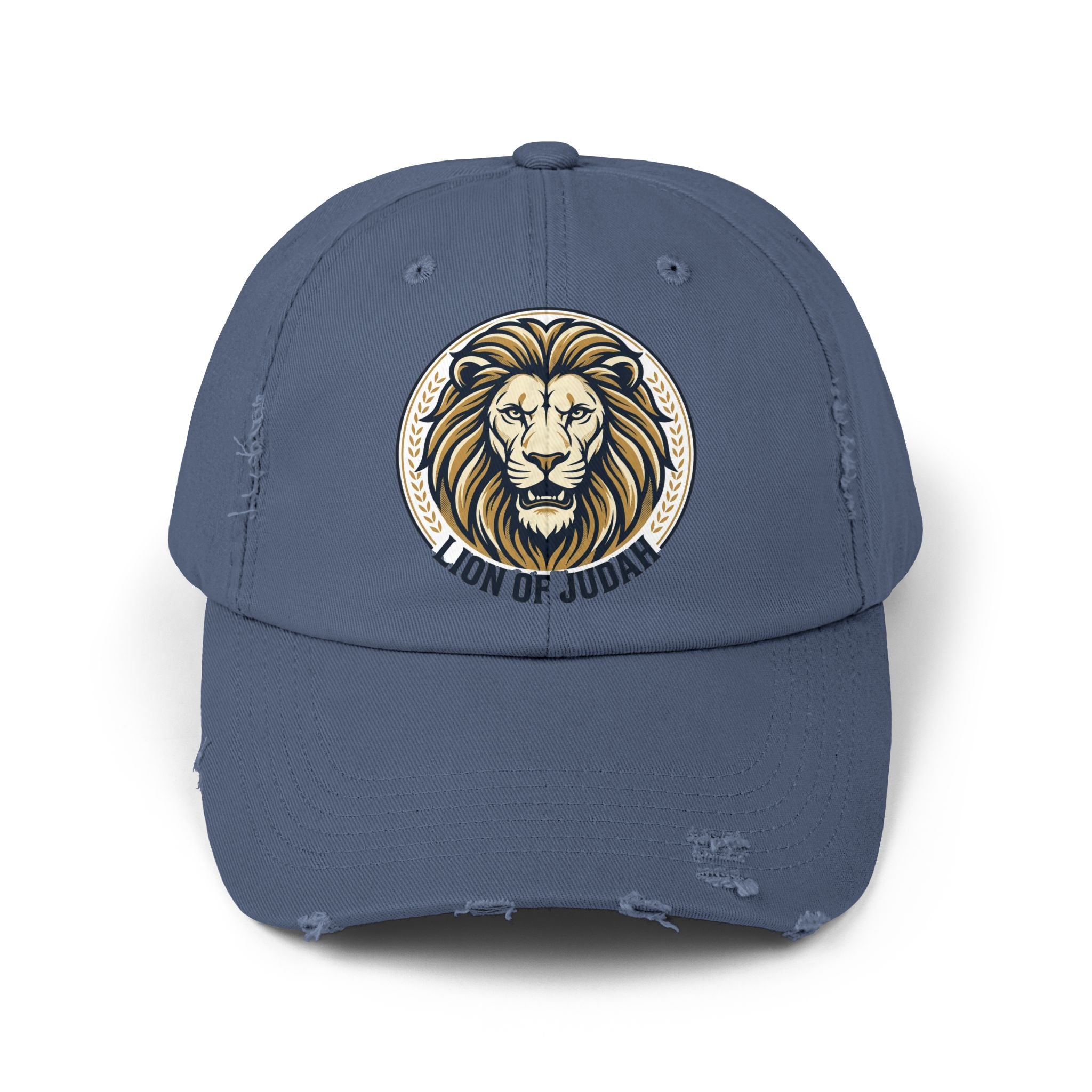 Lion of Judah Distressed Baseball Cap — Vintage Christian Hat