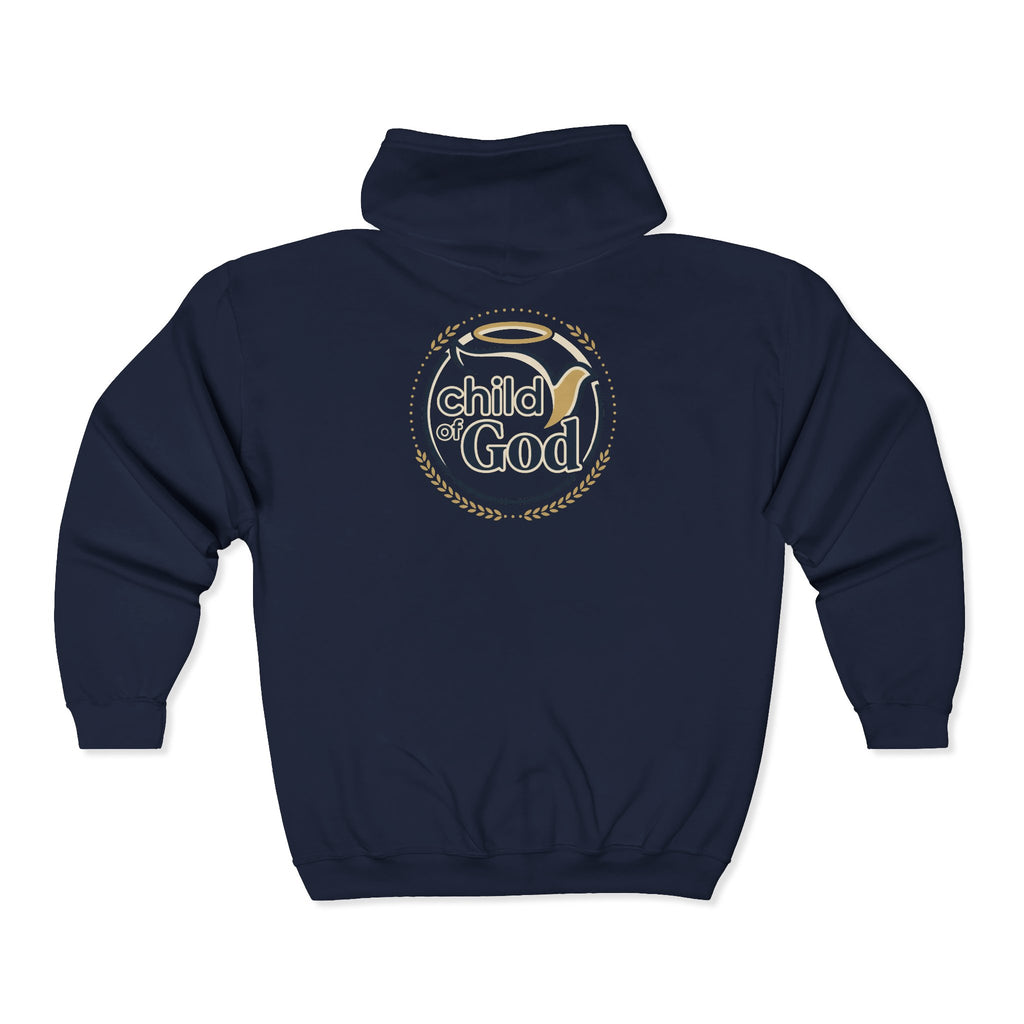 Child of God Hoodie — Religious Faith Unisex Zip-Up Sweatshirt