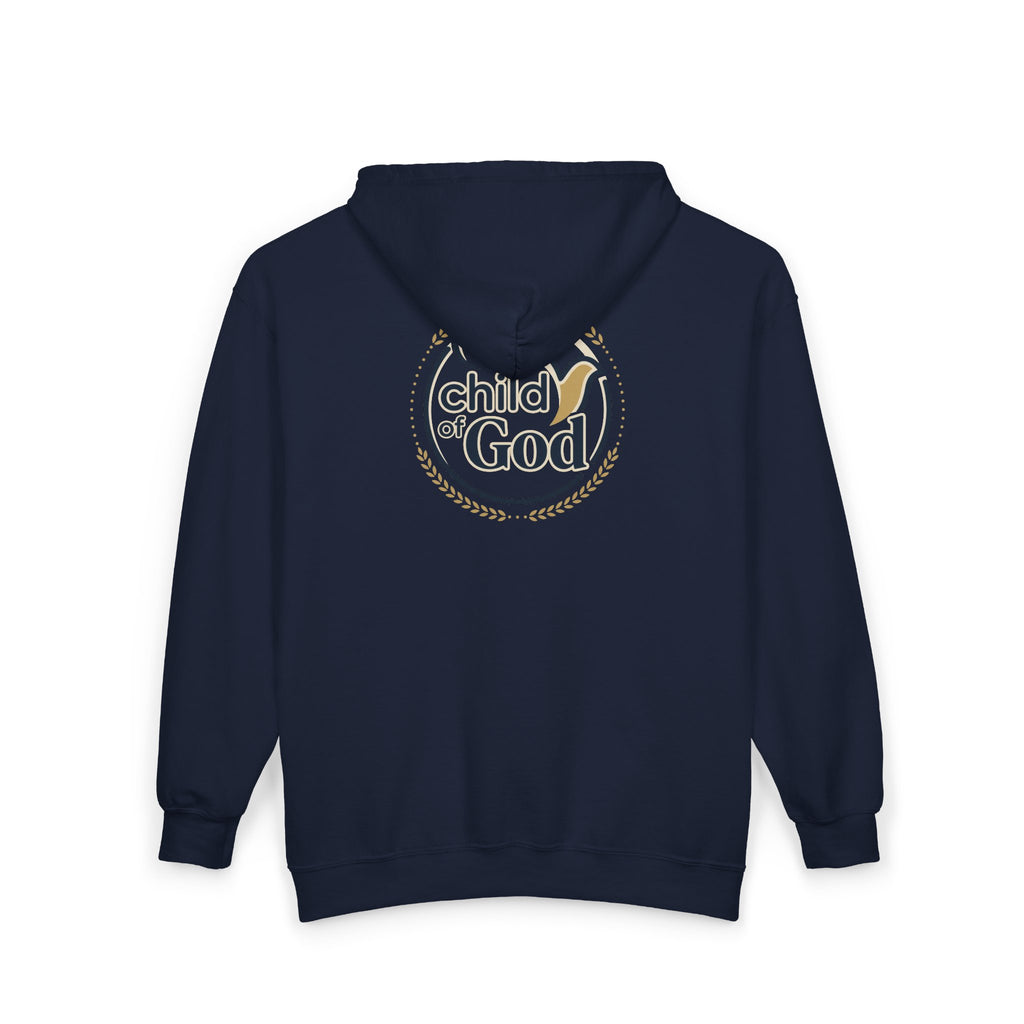 Child of God Hoodie — Religious Faith Unisex Zip-Up Sweatshirt