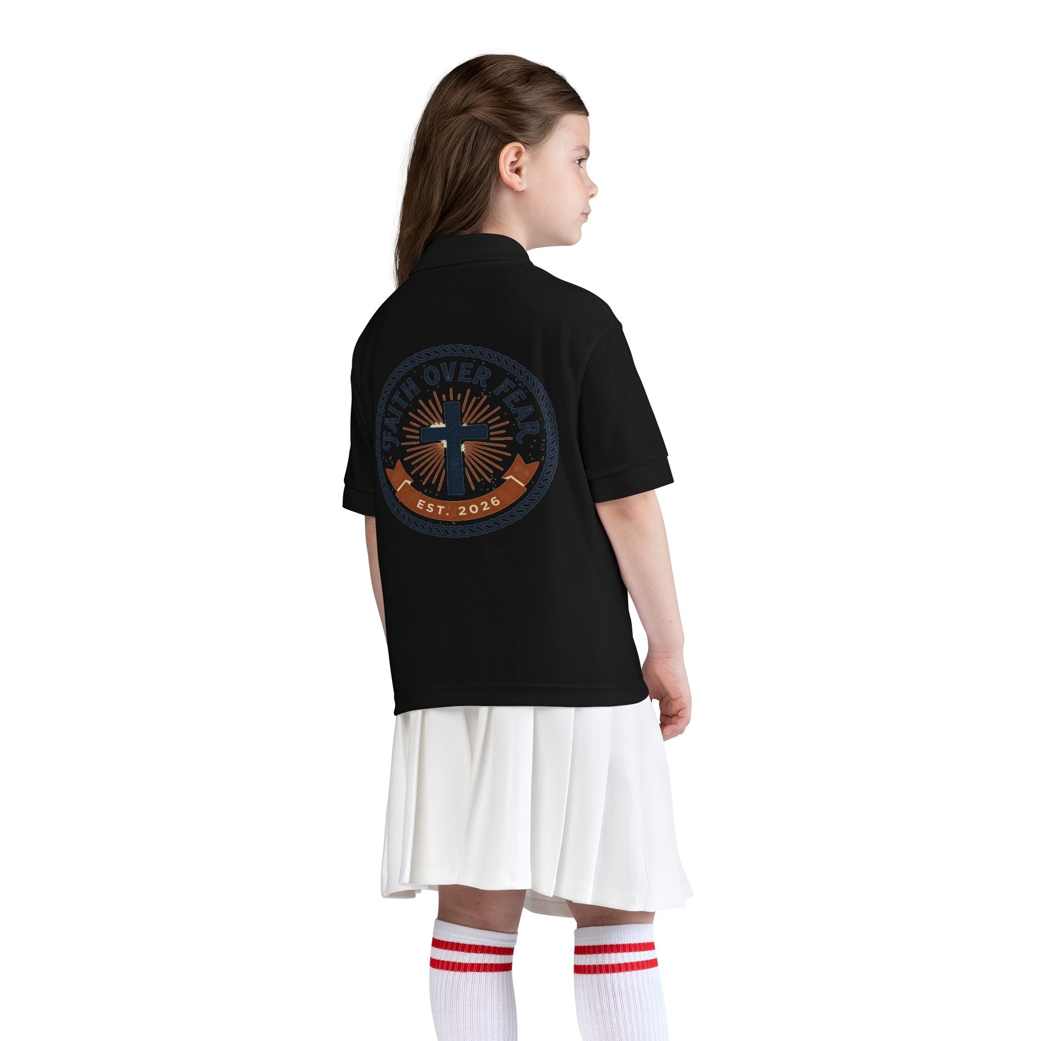 Faith over Fear design Youth Polo