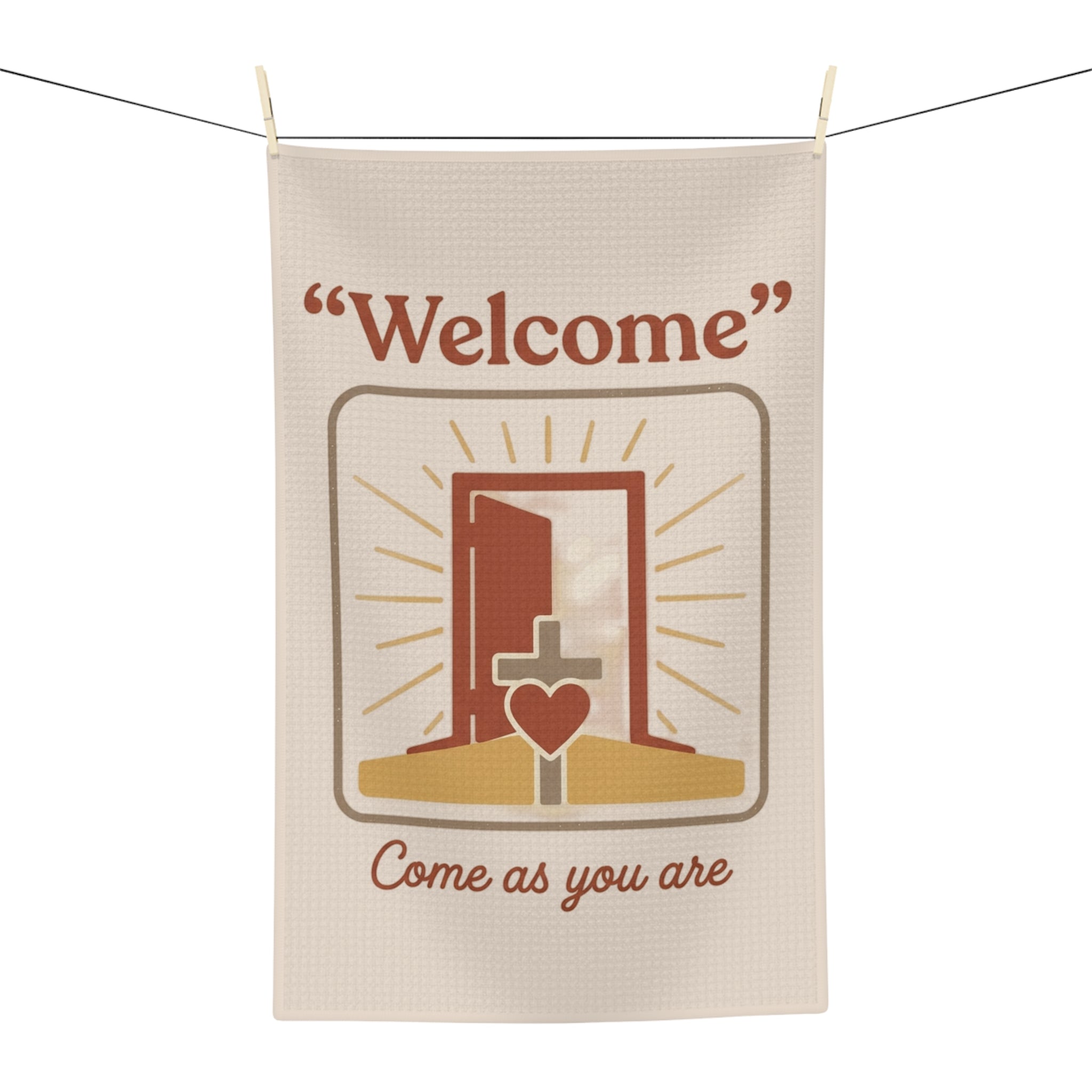 Tea Towel — "welcome" Kitchen Towel