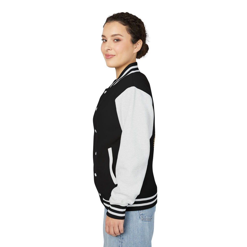 Child of God Emblem Letterman Jacket | Red White Varsity