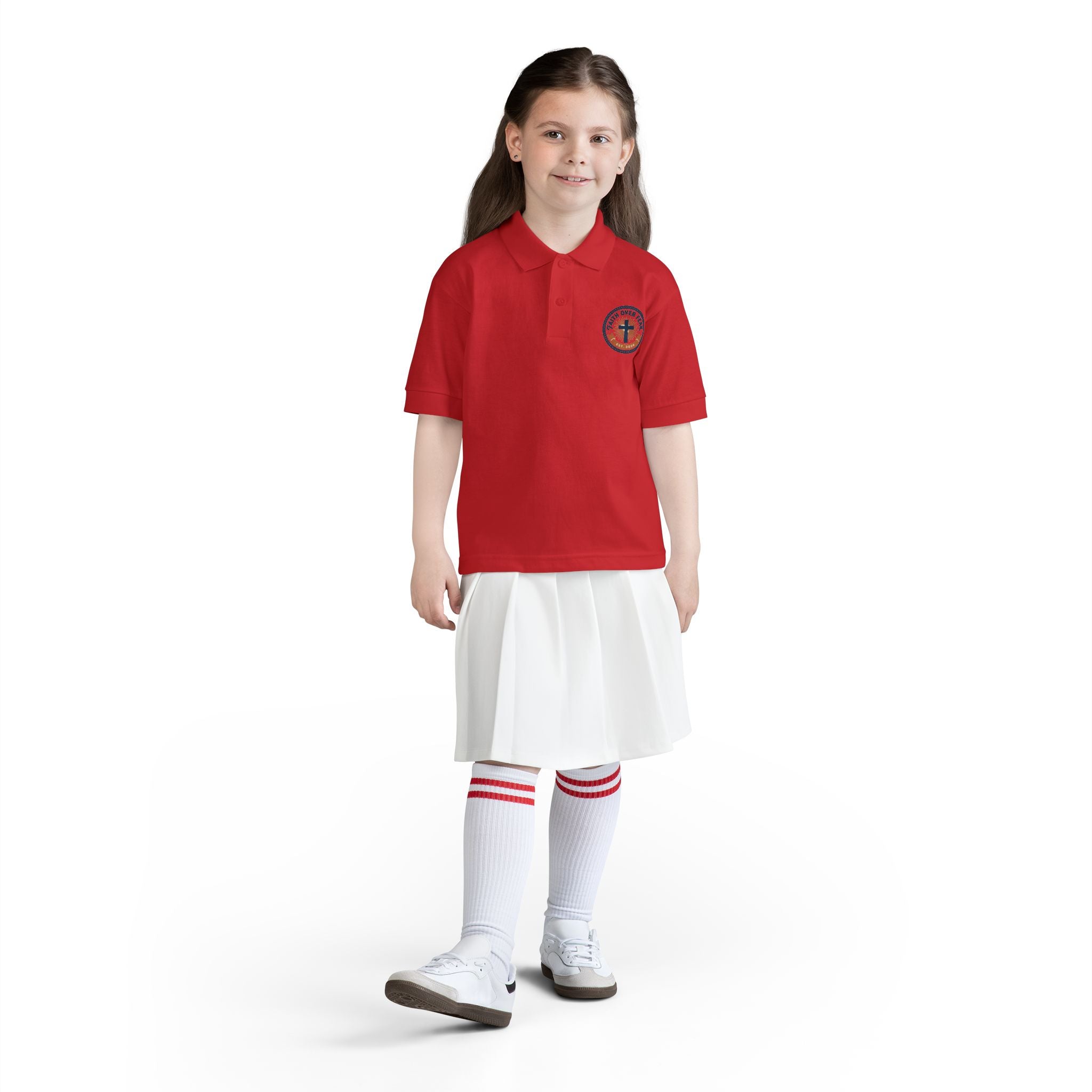 Faith over Fear design Youth Polo