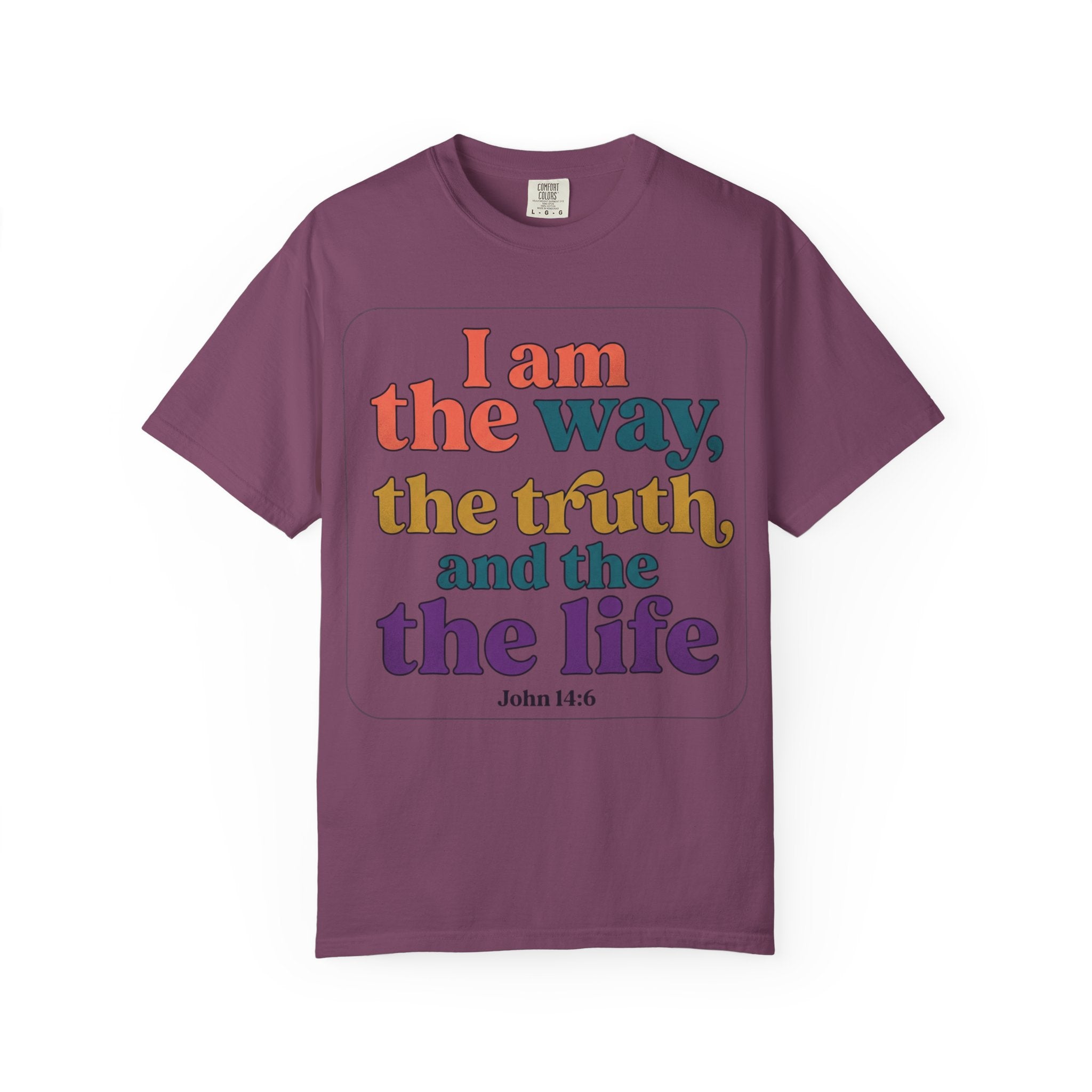 Christian T-Shirt — "I Am the Way, the Truth, and the Life" Retro Scripture Tee (John 14:6)