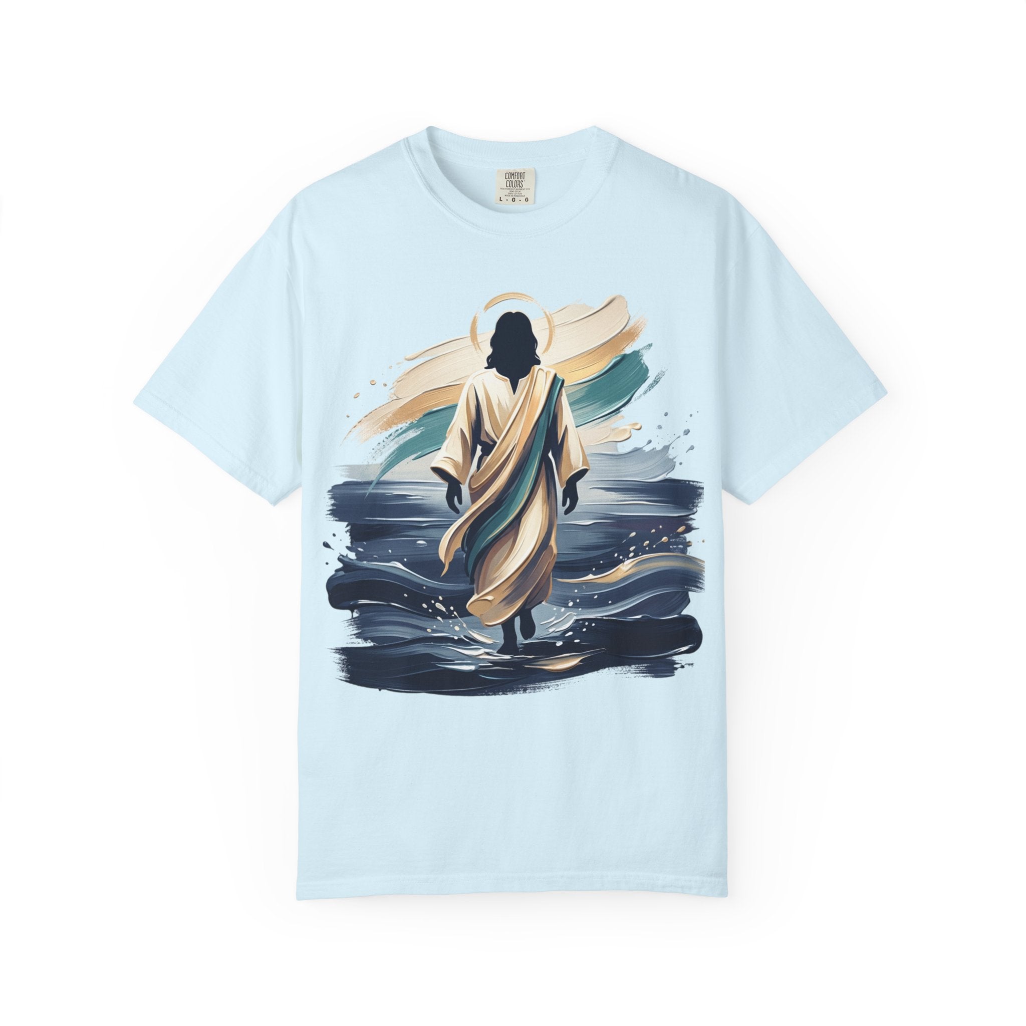 Jesus Walking on Water T-Shirt — Inspirational Christian Faith Tee