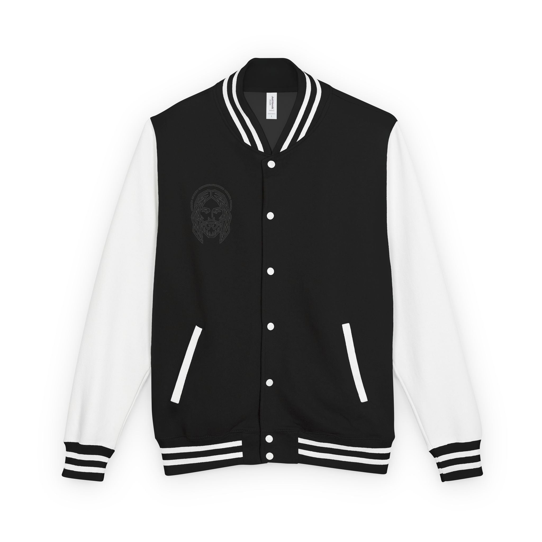 Christ Emblem Letterman Jacket | Red White Varsity