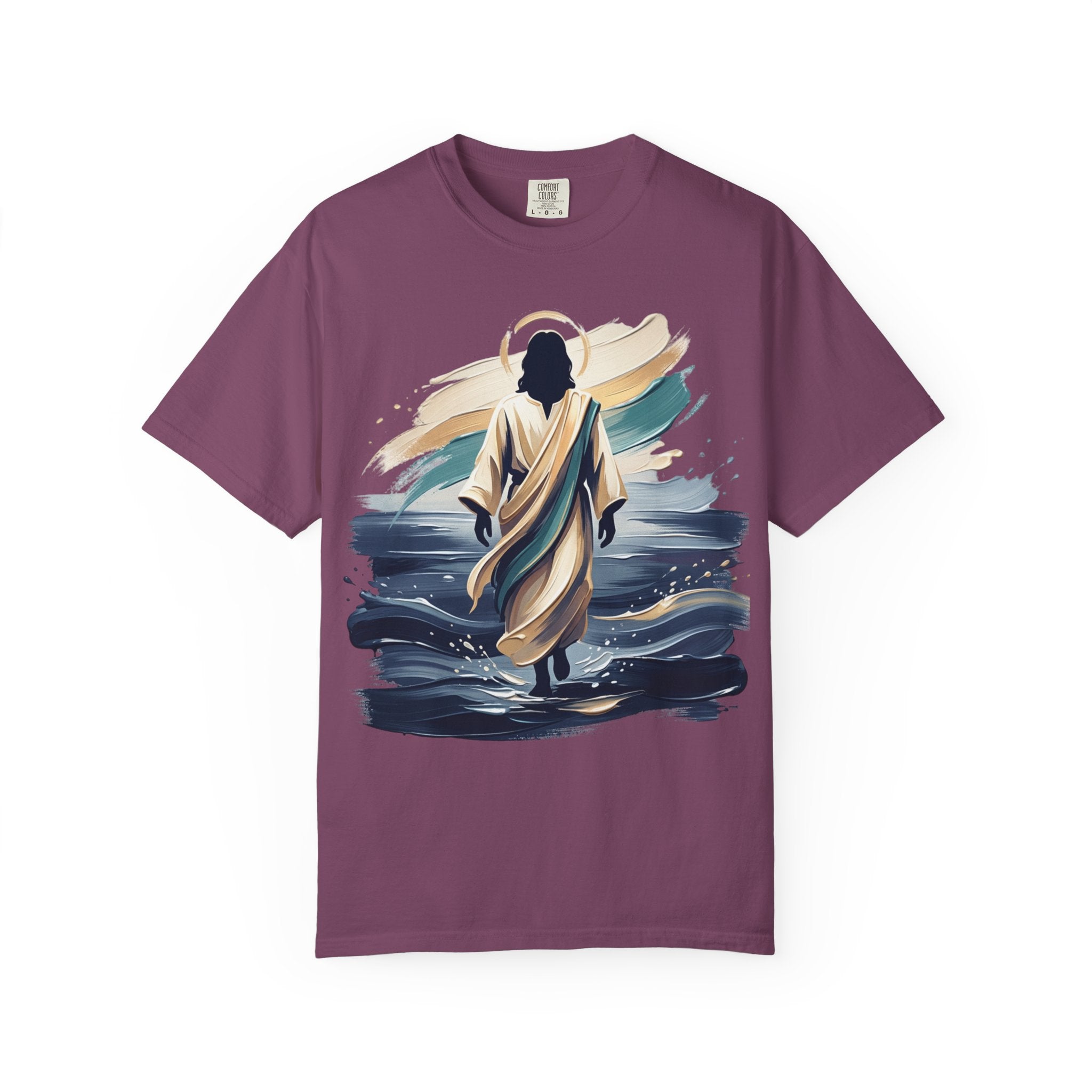 Jesus Walking on Water T-Shirt — Inspirational Christian Faith Tee