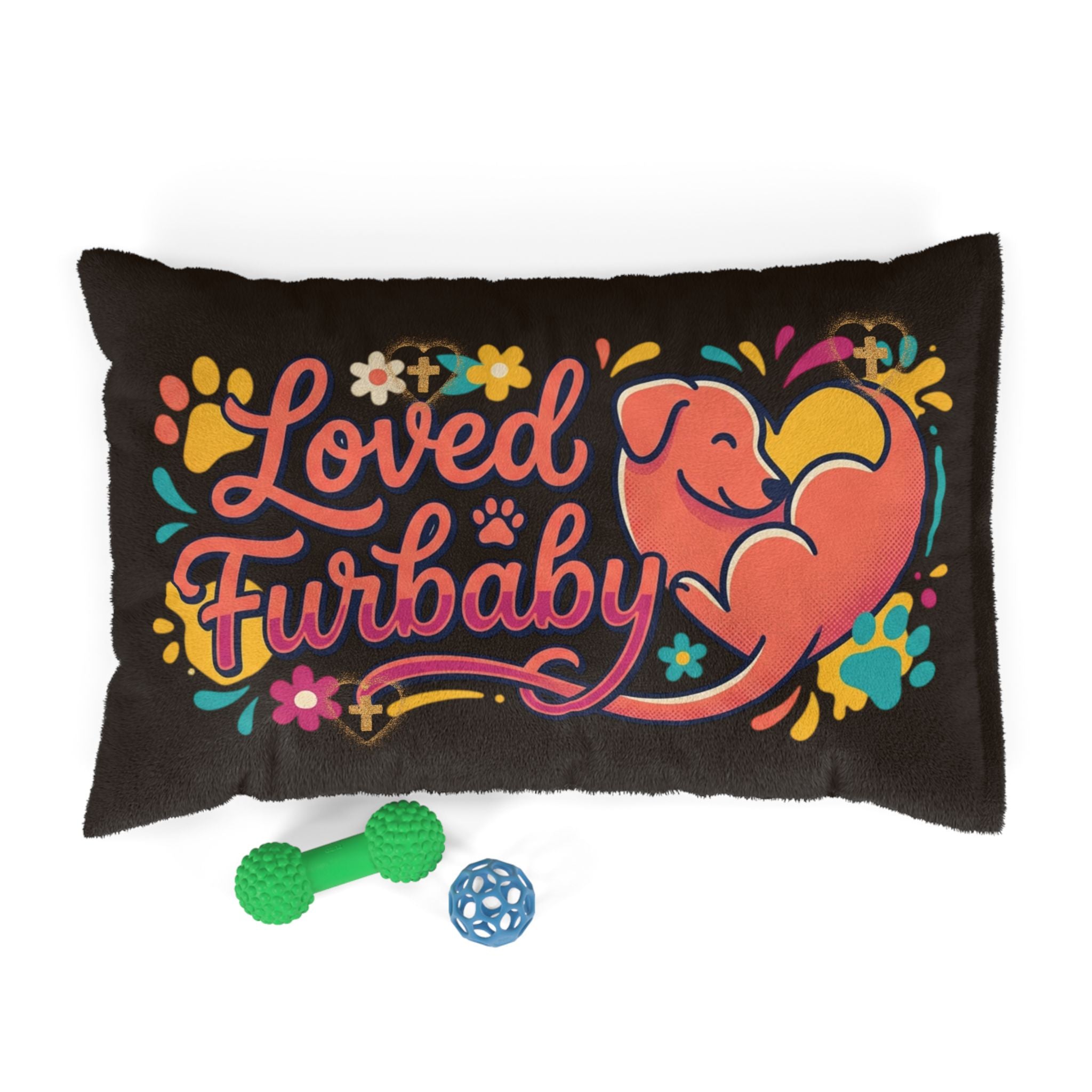 Loved Furbaby Pet Bed — Cozy Floral Dog Pillow