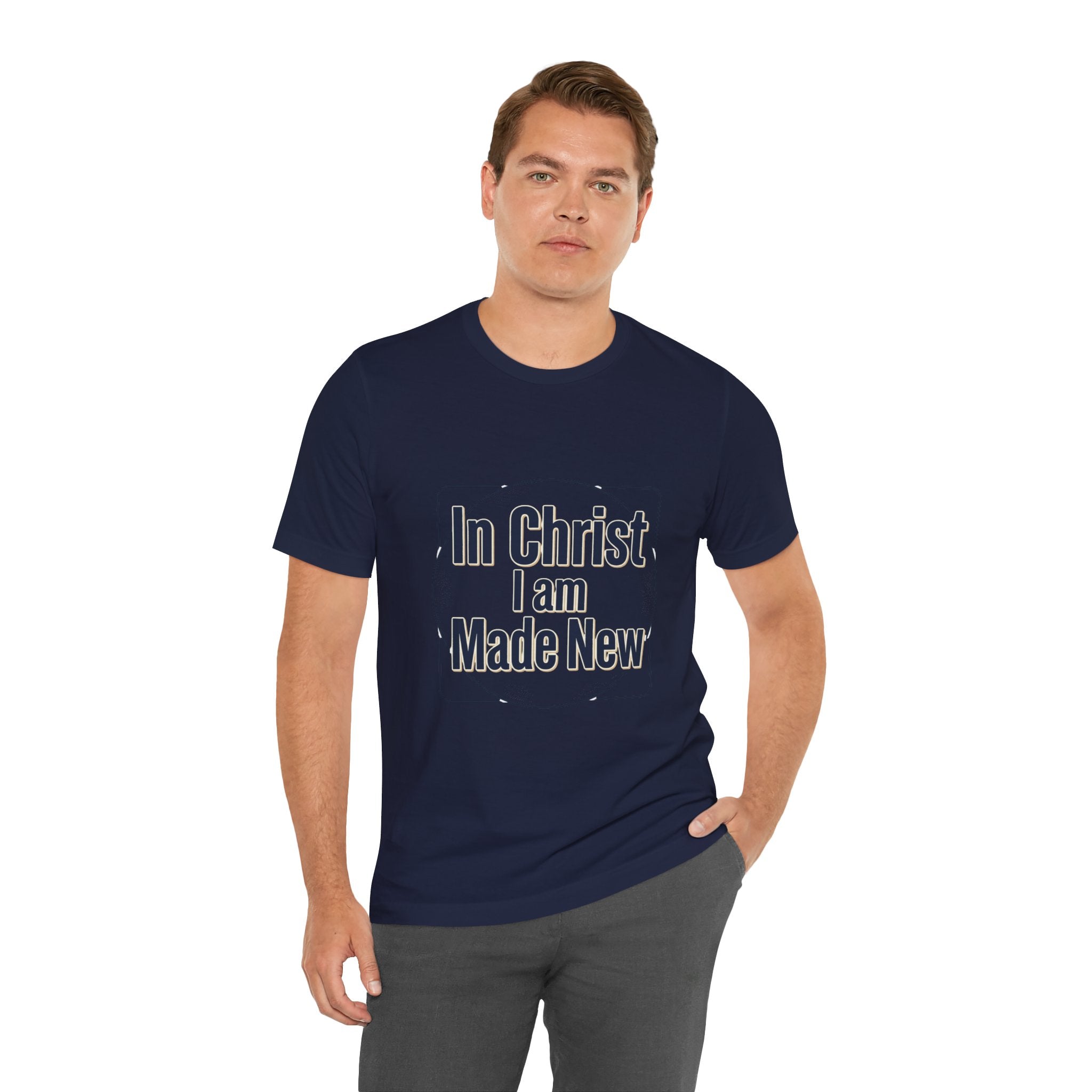 In Christ I Am Made New Tee | Christian encouragement, pastel retro