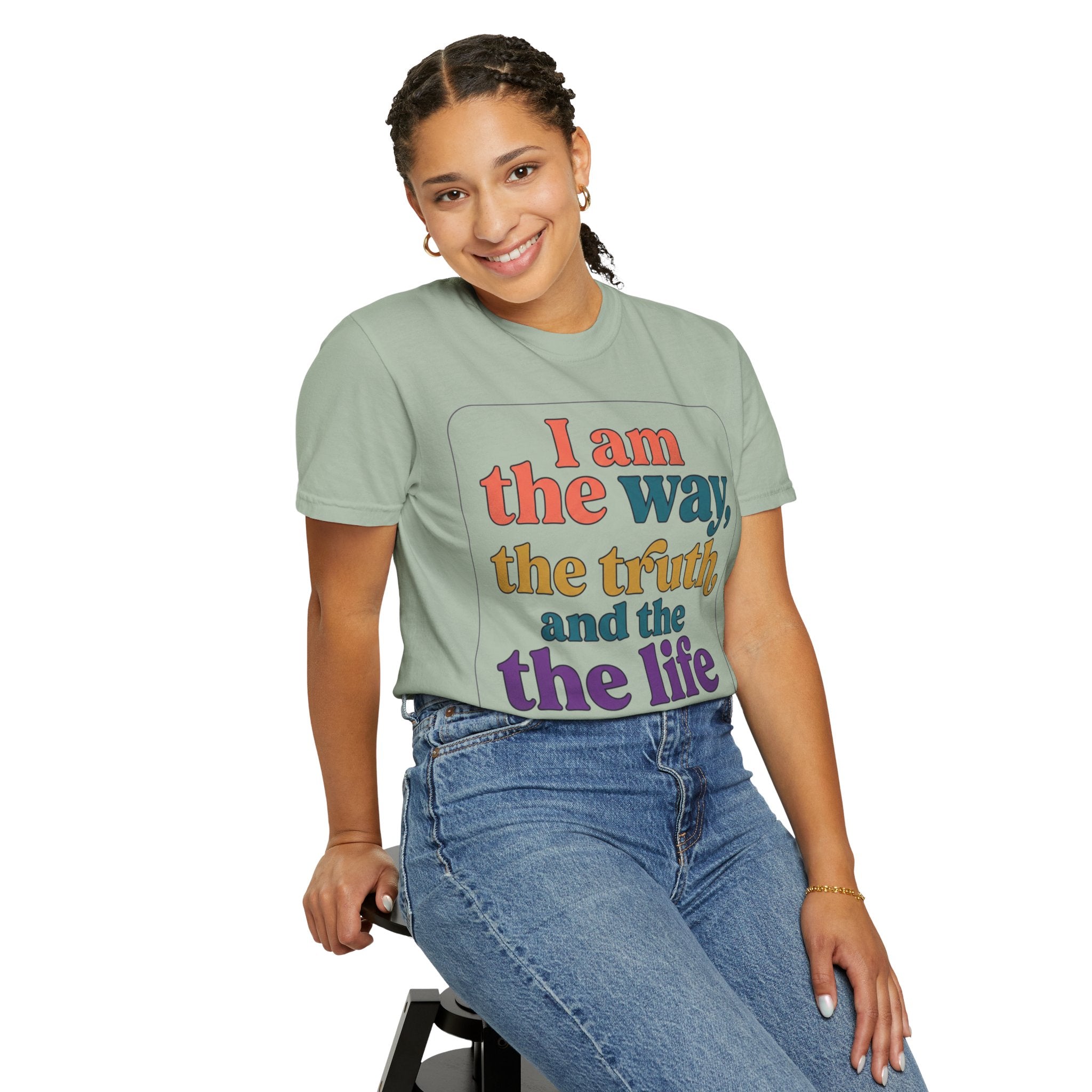 Christian T-Shirt — "I Am the Way, the Truth, and the Life" Retro Scripture Tee (John 14:6)