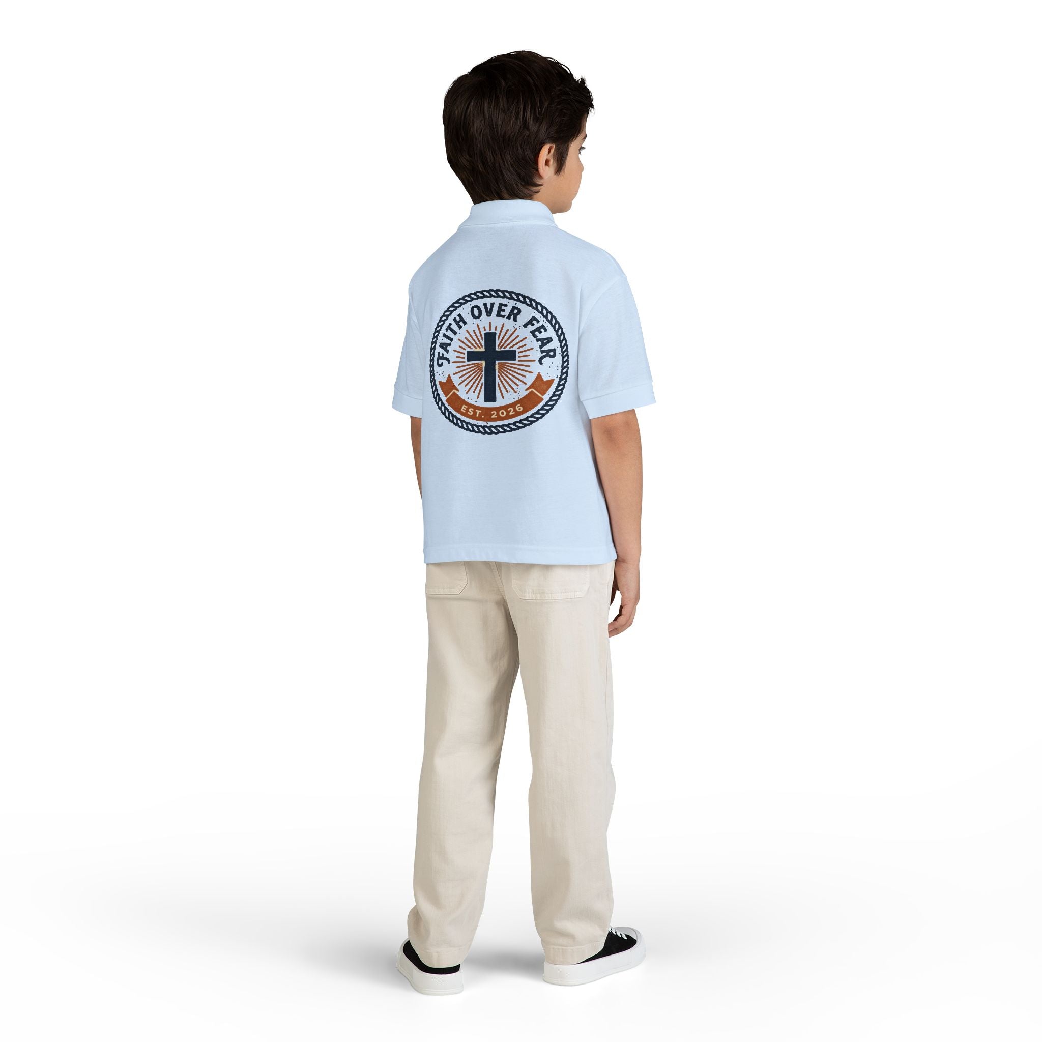 Faith over Fear design Youth Polo
