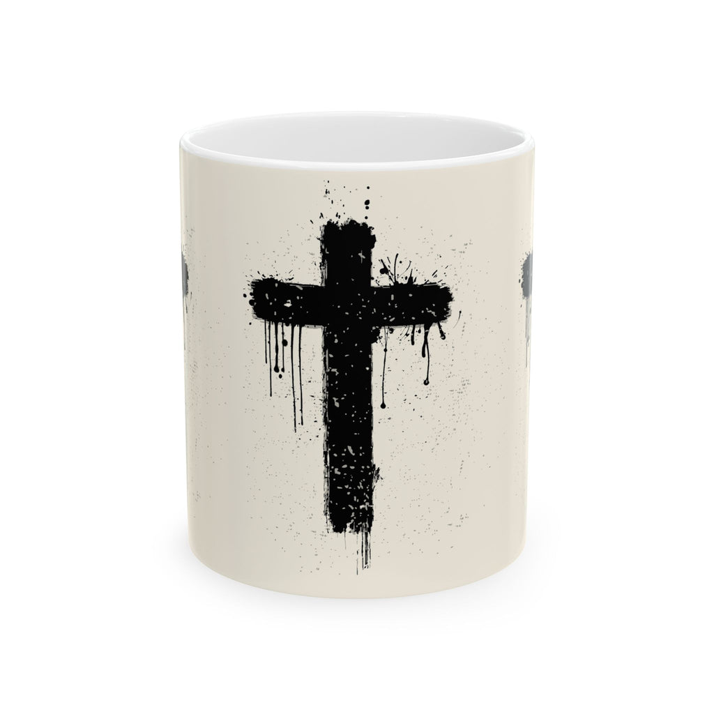 Cross Ceramic Mug, (11oz, 15oz)