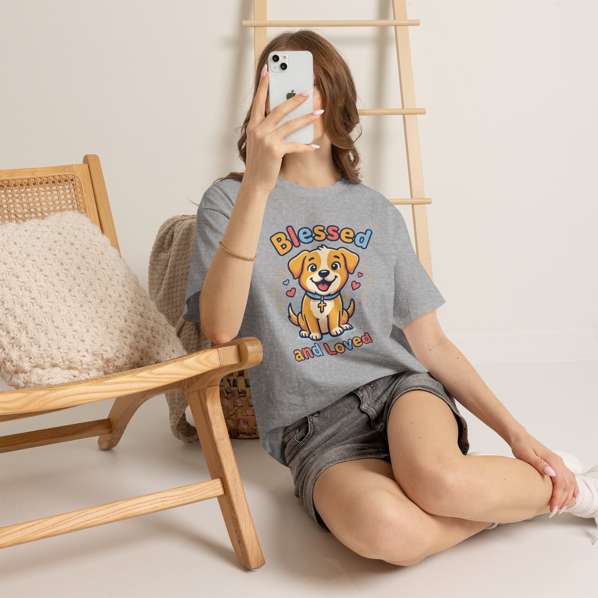 Blessed and Loved Puppy T-Shirt — Cute Dog Graphic Tee for Pet Lovers